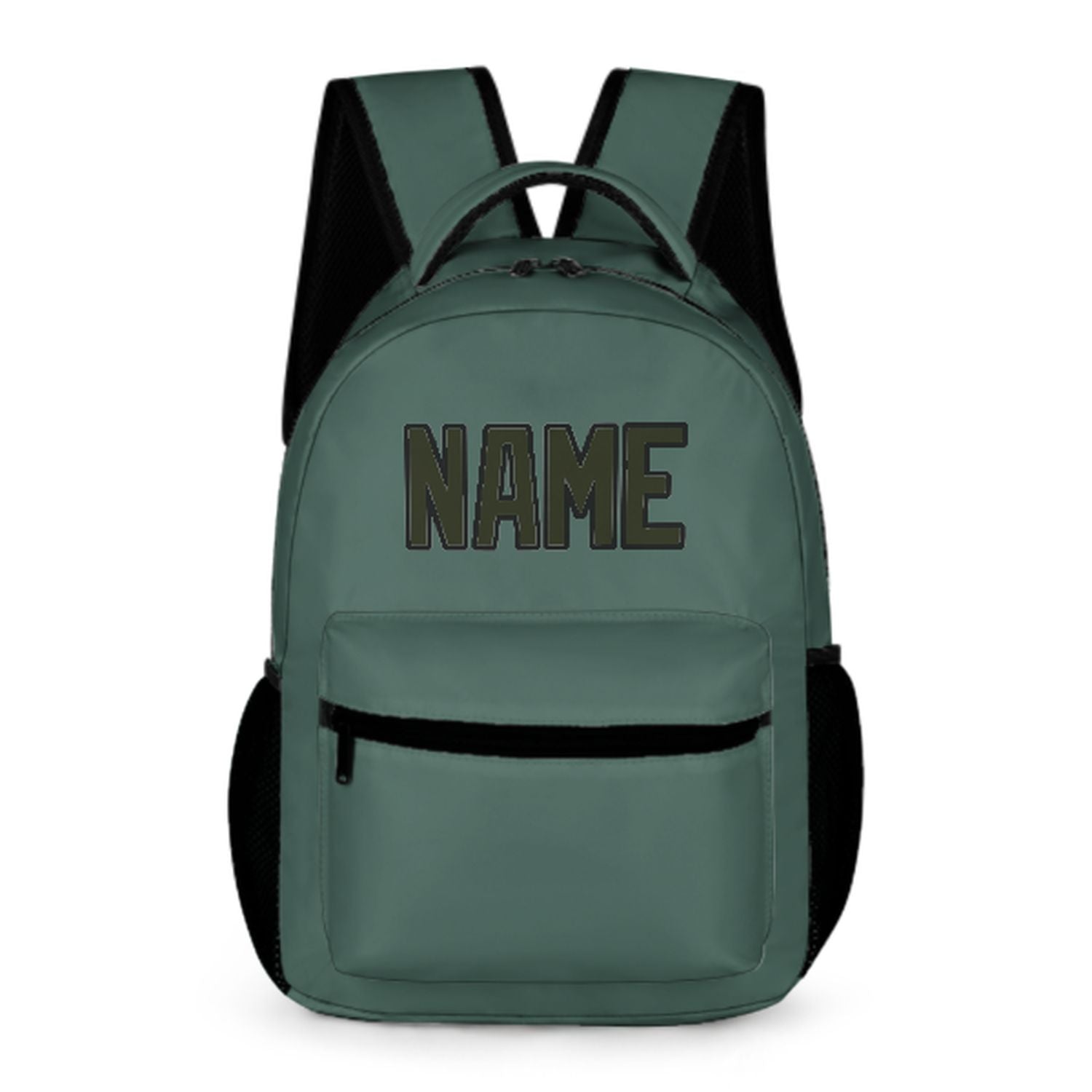 Zaino per bambini personalizzato color verde acqua scuro e verde oliva