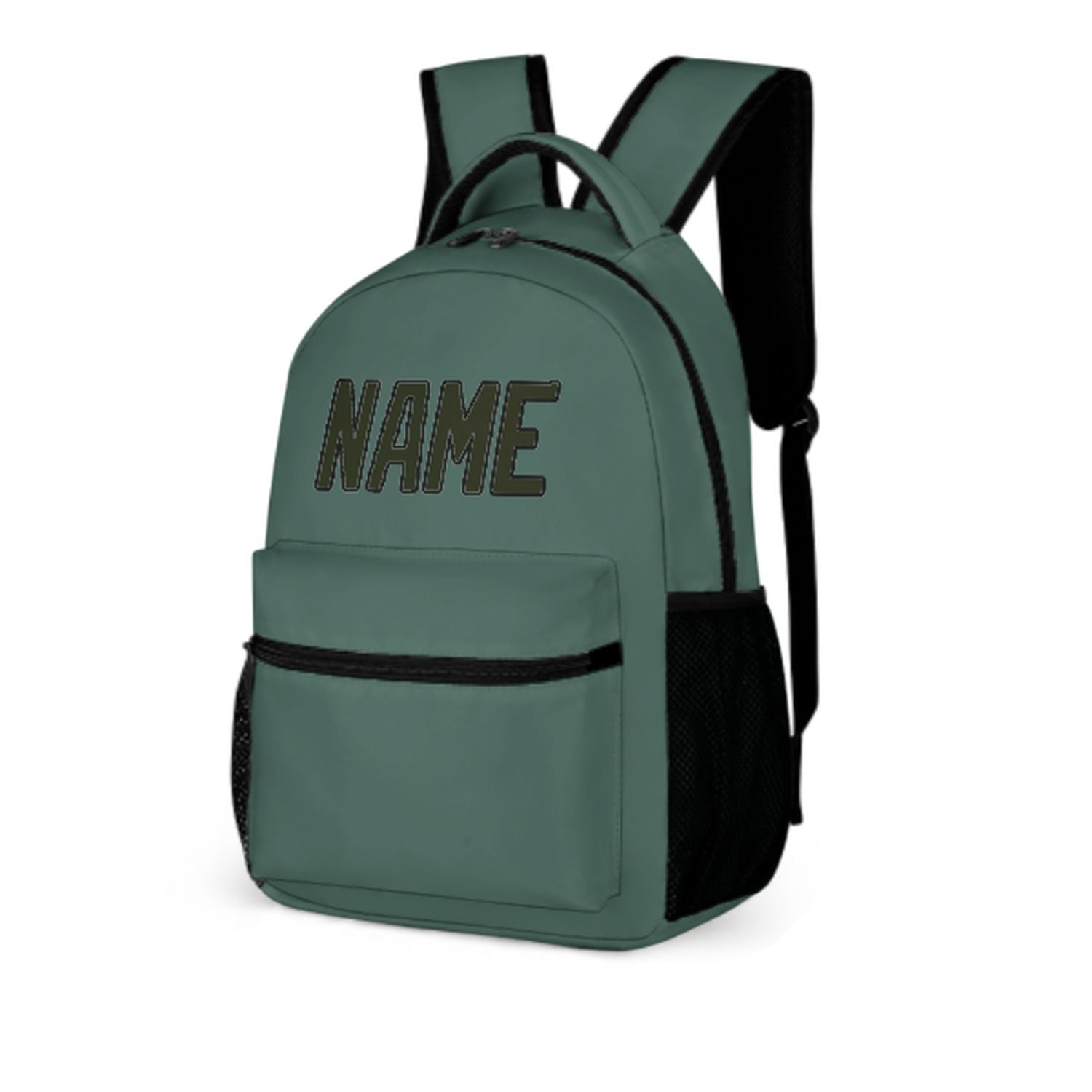 Zaino per bambini personalizzato color verde acqua scuro e verde oliva