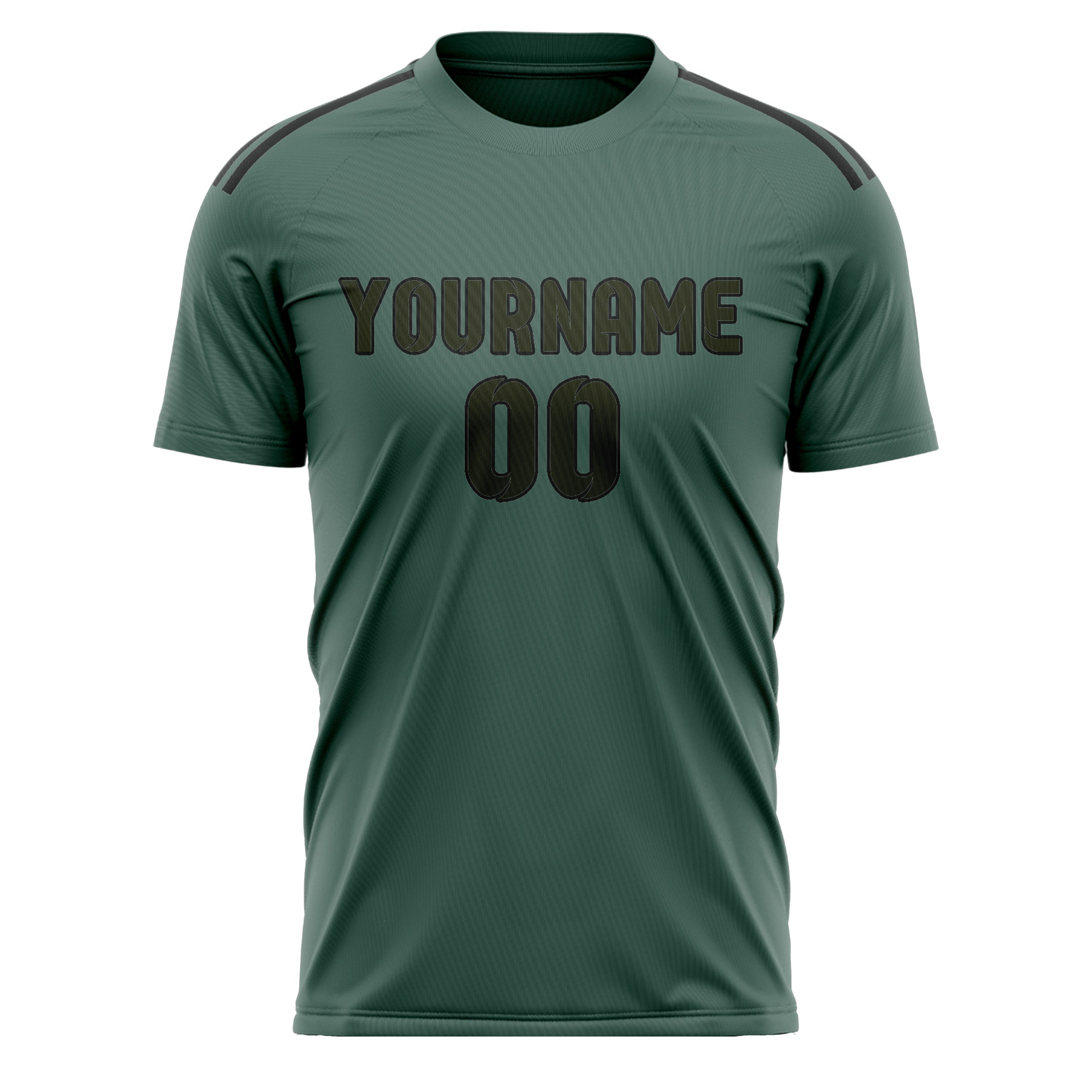 Maillot de football professionnel personnalisé bleu sarcelle olive foncé