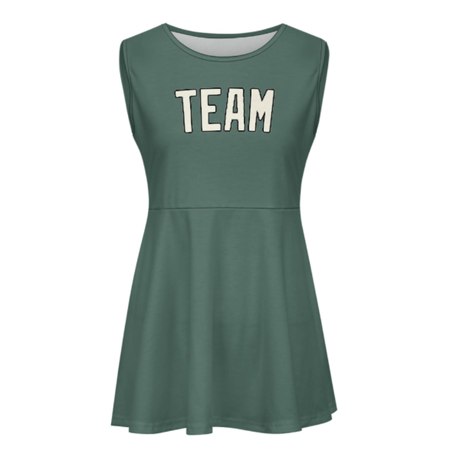 Abito da cheerleader beige-verde acqua su misura