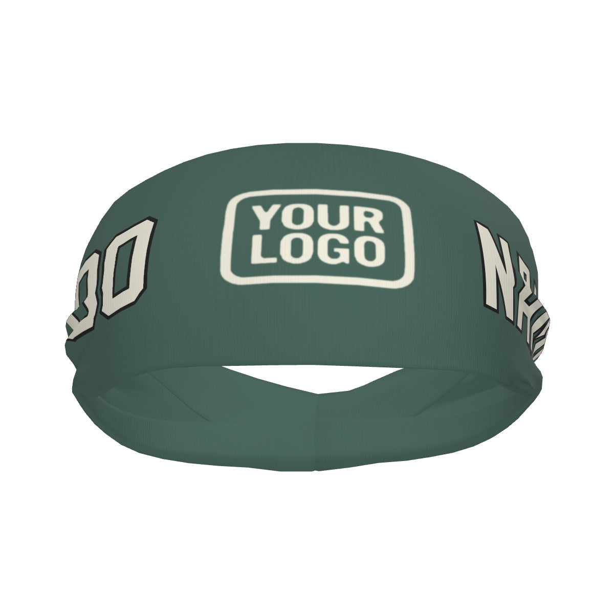 Fascia sportiva personalizzata color verde acqua e beige