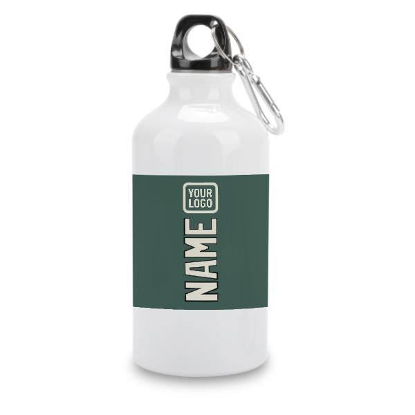 Maßgeschneidertes Blaugrün Beige Sportflasche