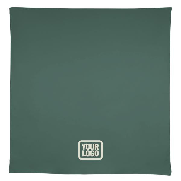 Tovaglia quadrata nera e verde acqua personalizzata