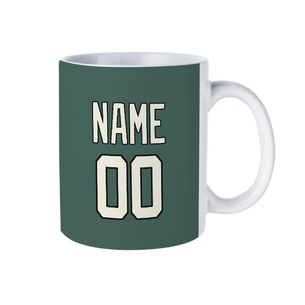 Tazza personalizzata color verde acqua e beige