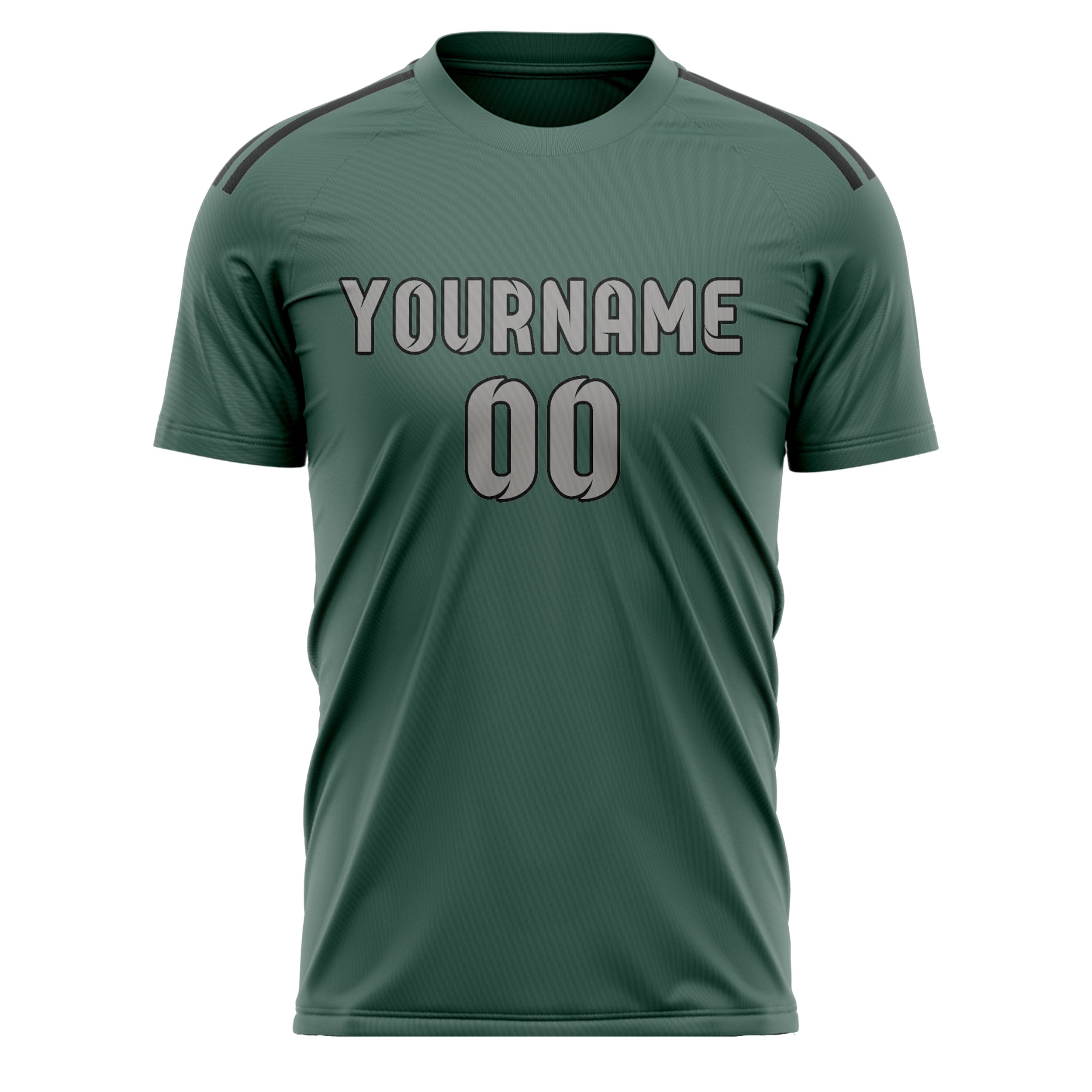 Maillot de football professionnel personnalisé gris sarcelle