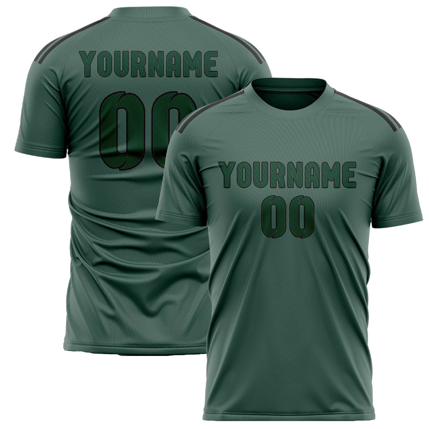Maillot de football professionnel personnalisé vert mousse sarcelle