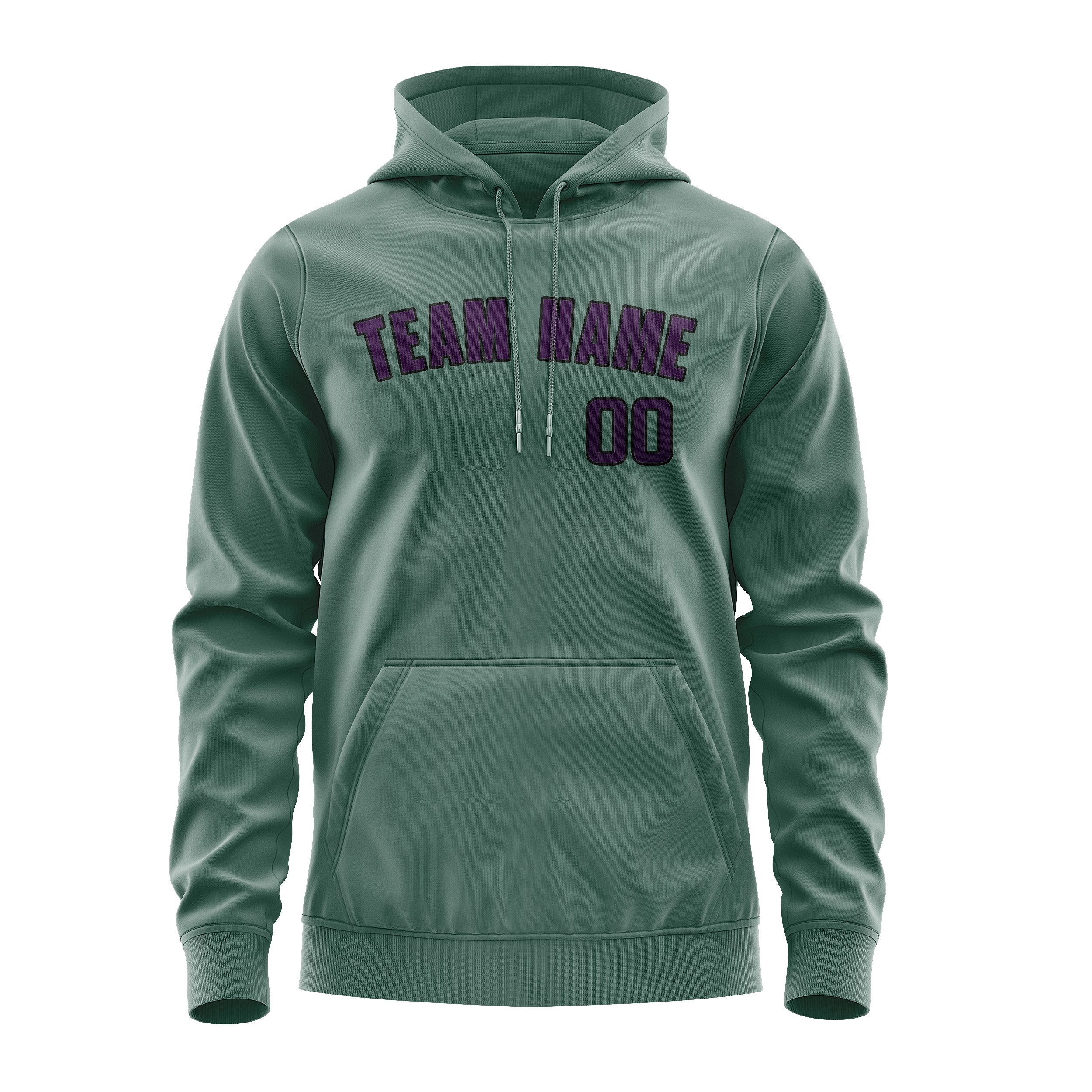 Maßgeschneidertes Blaugrün Lila Hoodie