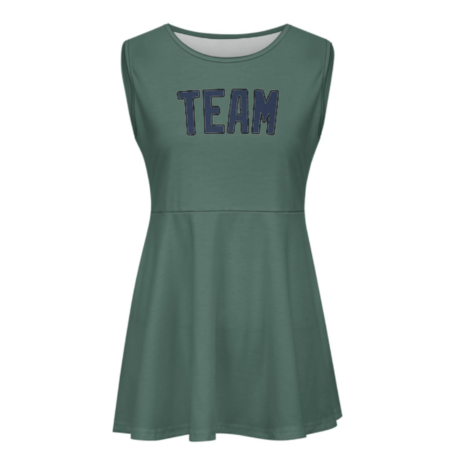 Abito da cheerleader blu navy e verde acqua personalizzato
