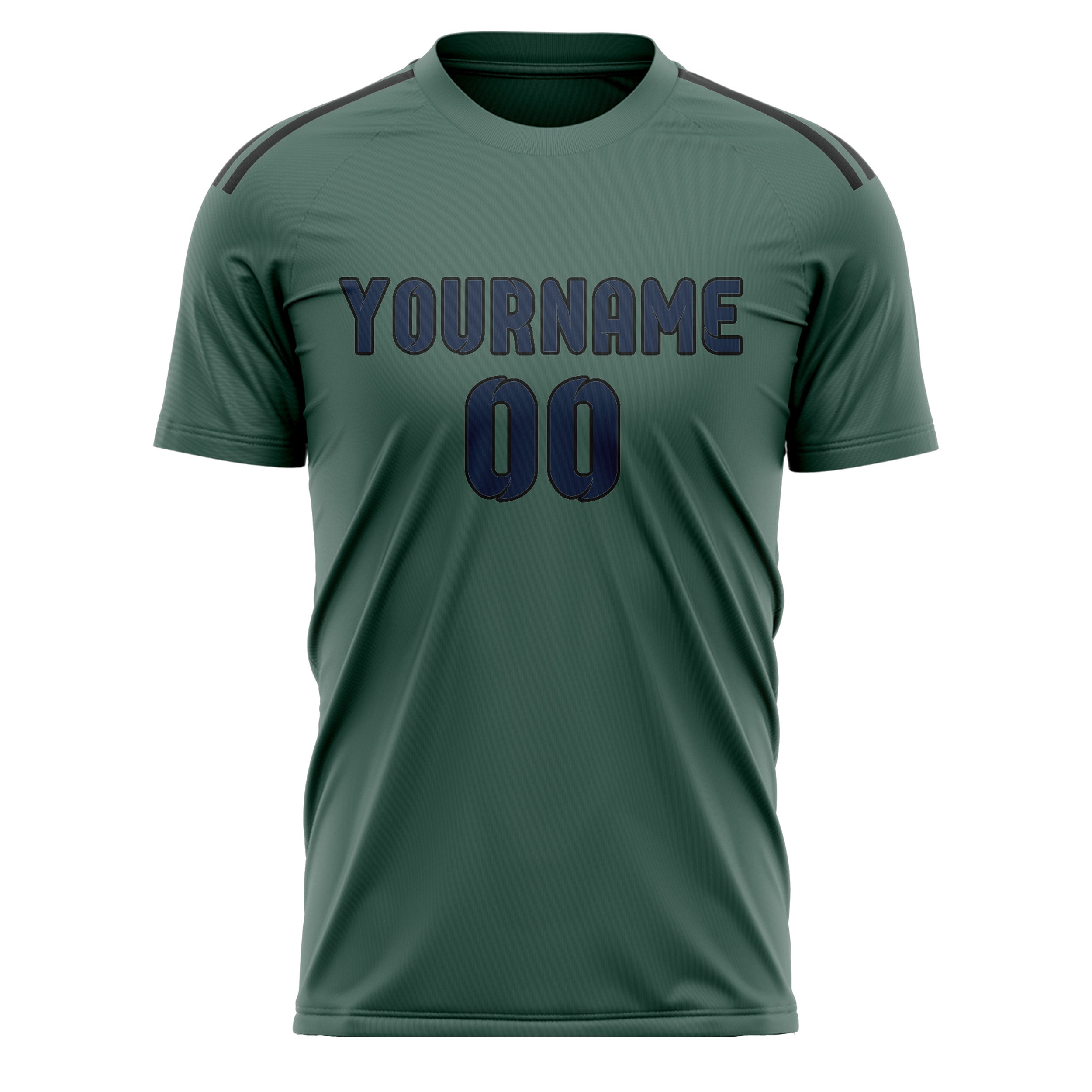 Maillot de football professionnel personnalisé bleu marine sarcelle