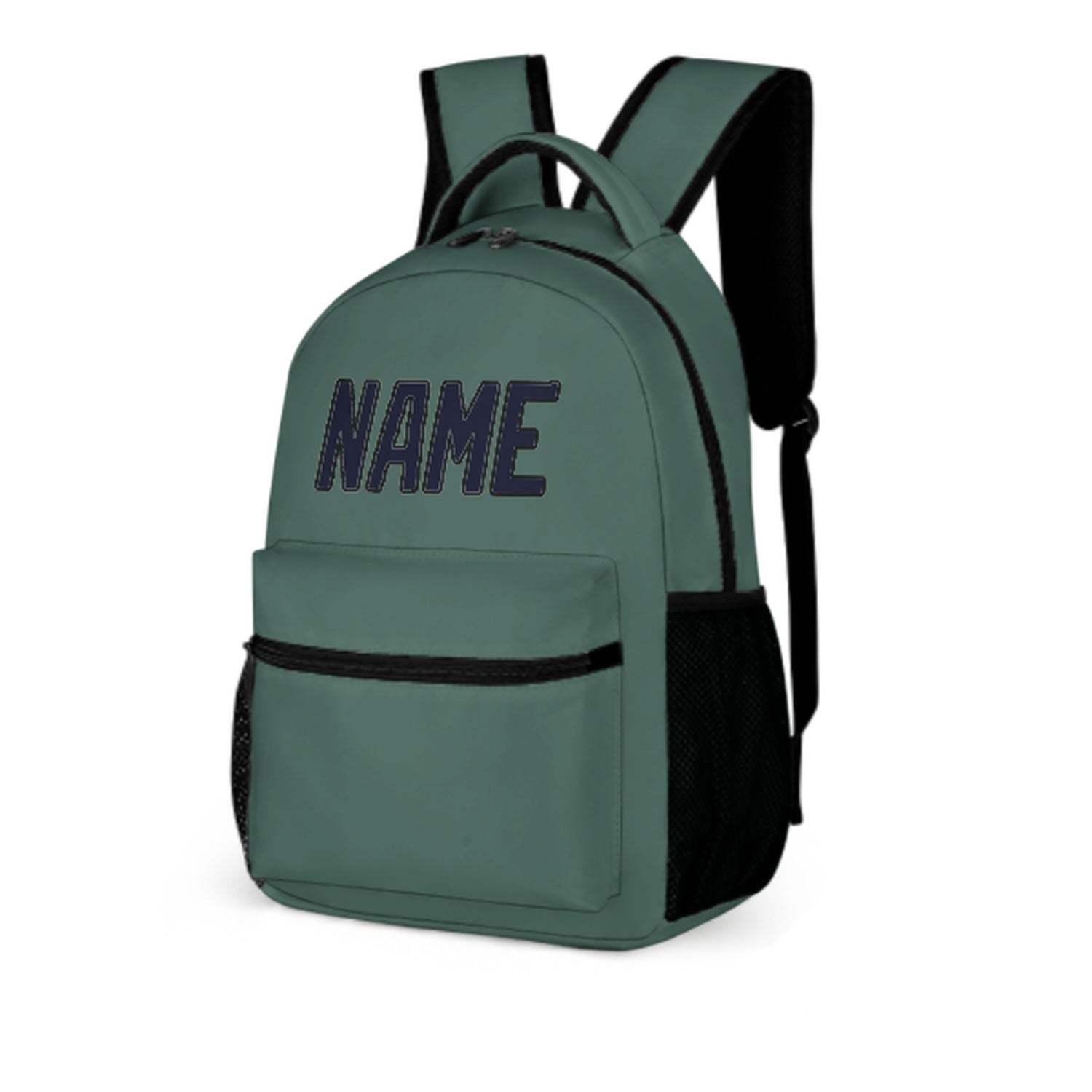 Zaino per bambini personalizzato color blu acciaio e verde acqua