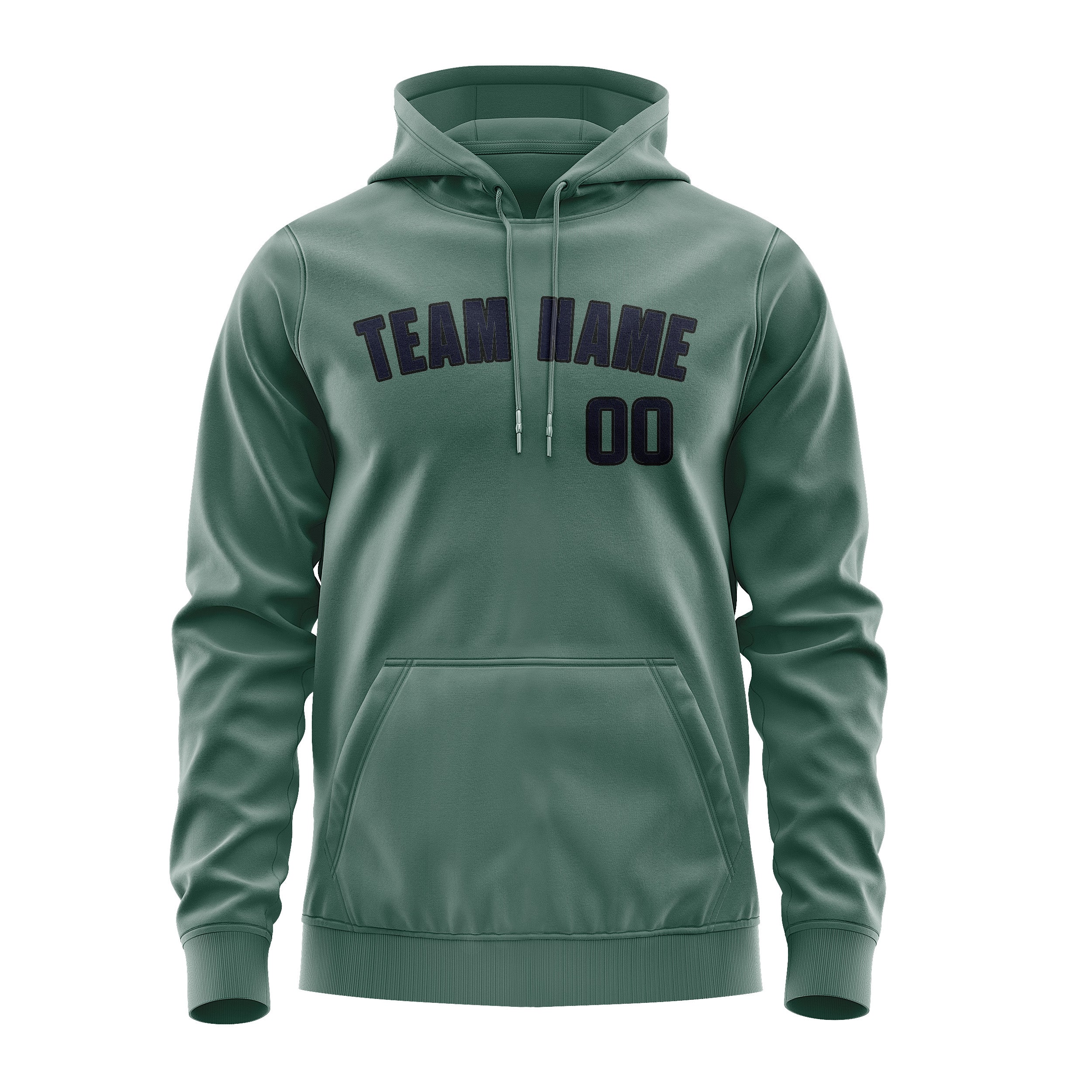 Maßgeschneidertes Blaugrün Stahlblau Hoodie