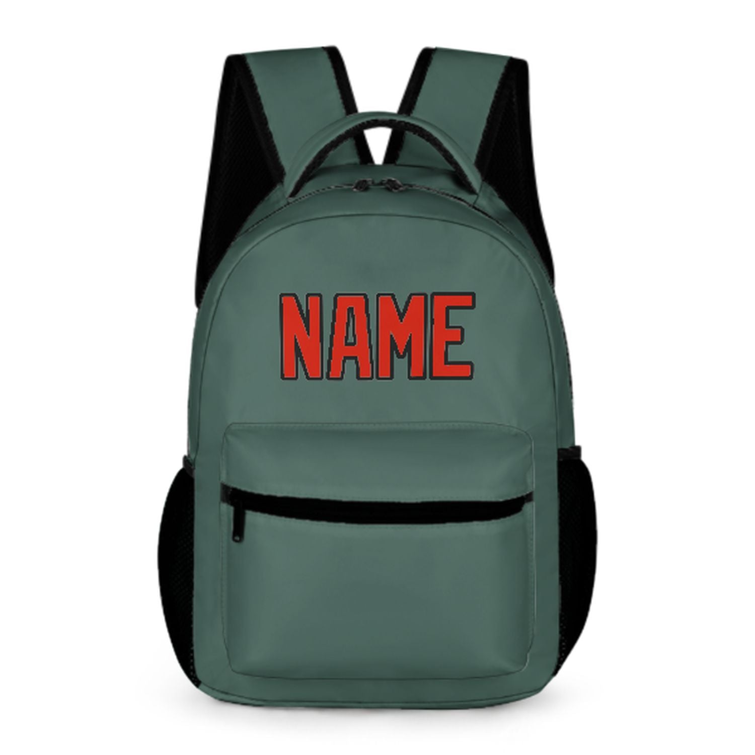 Zaino personalizzato per bambini color verde acqua, arancione e rosso