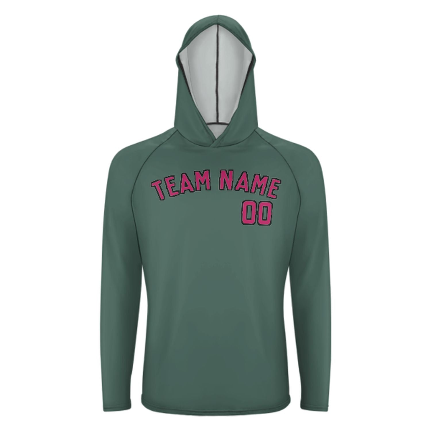 Na míru na míru modro-zelené růžové UV-hoodie