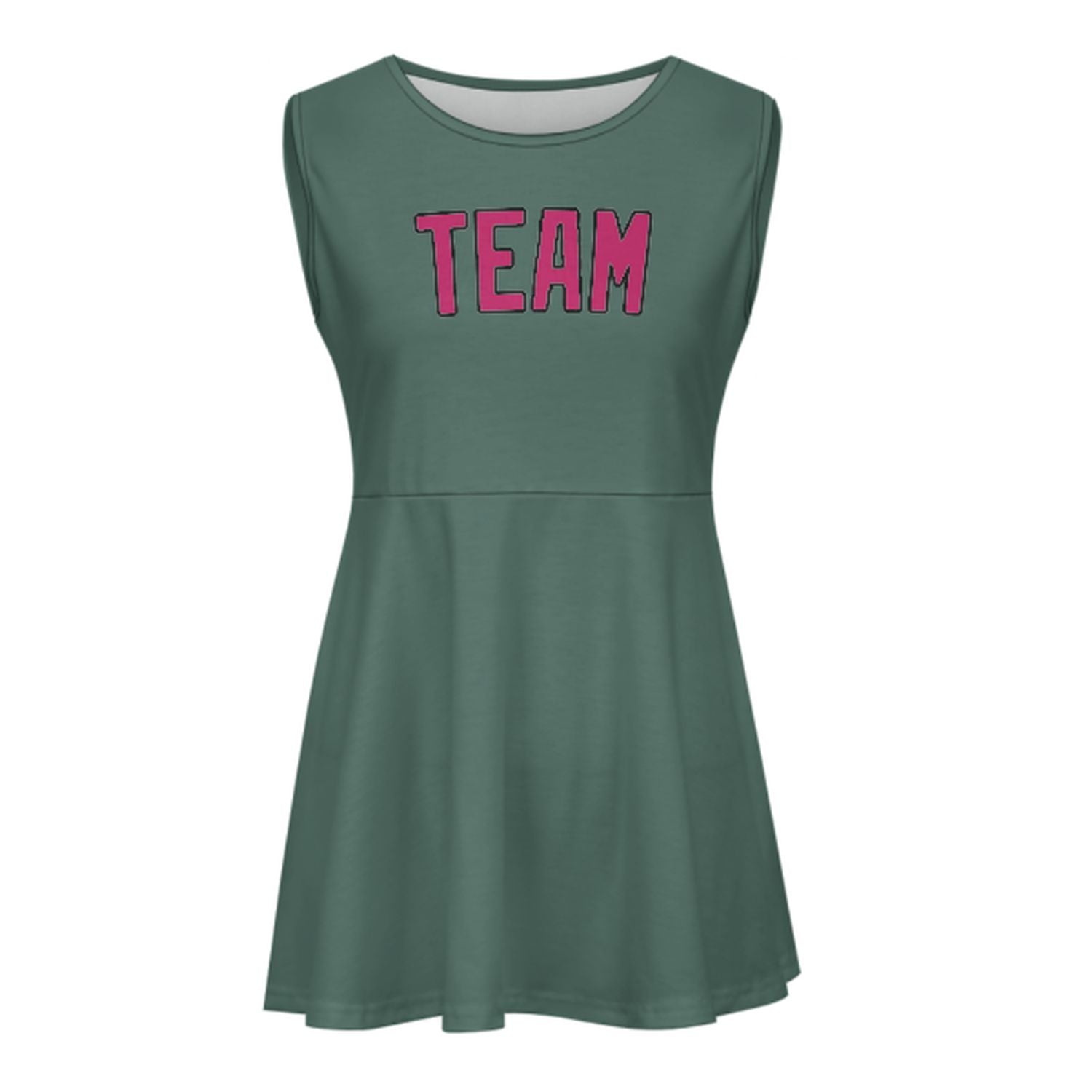 Abito da cheerleader rosa-verde acqua fatto su misura