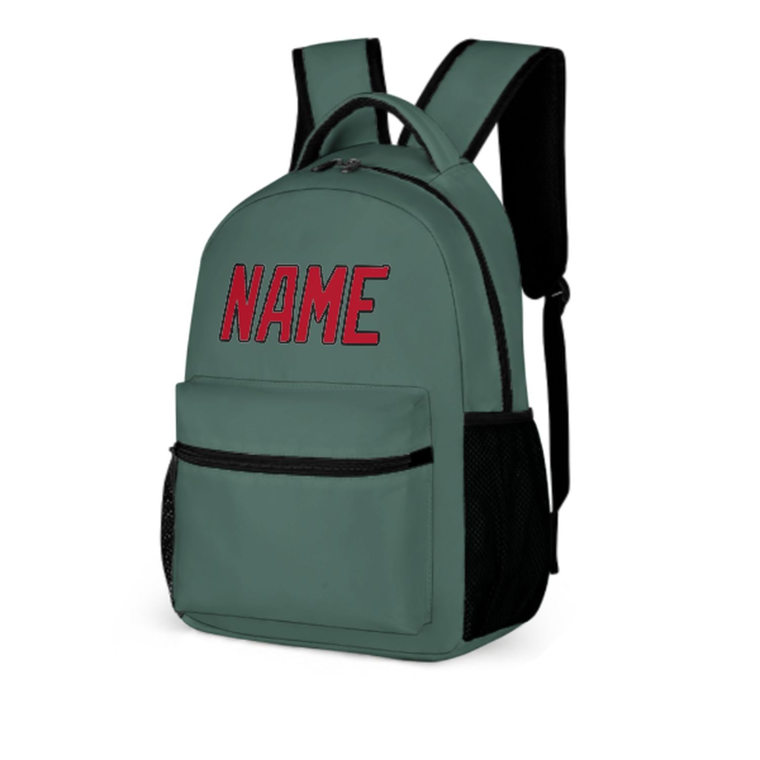 Zaino per bambini rosso-verde acqua personalizzato