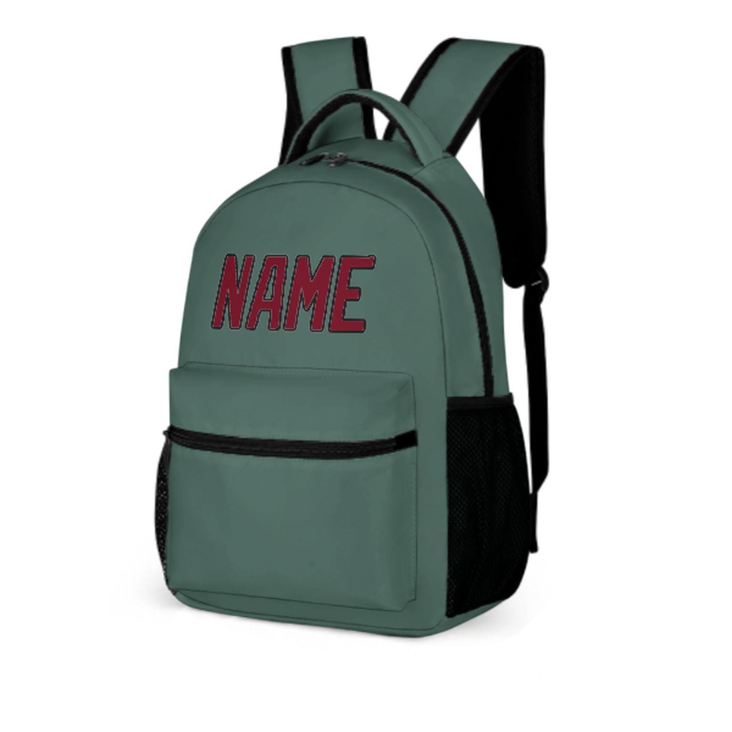 Zaino per bambini personalizzato color verde acqua e cremisi
