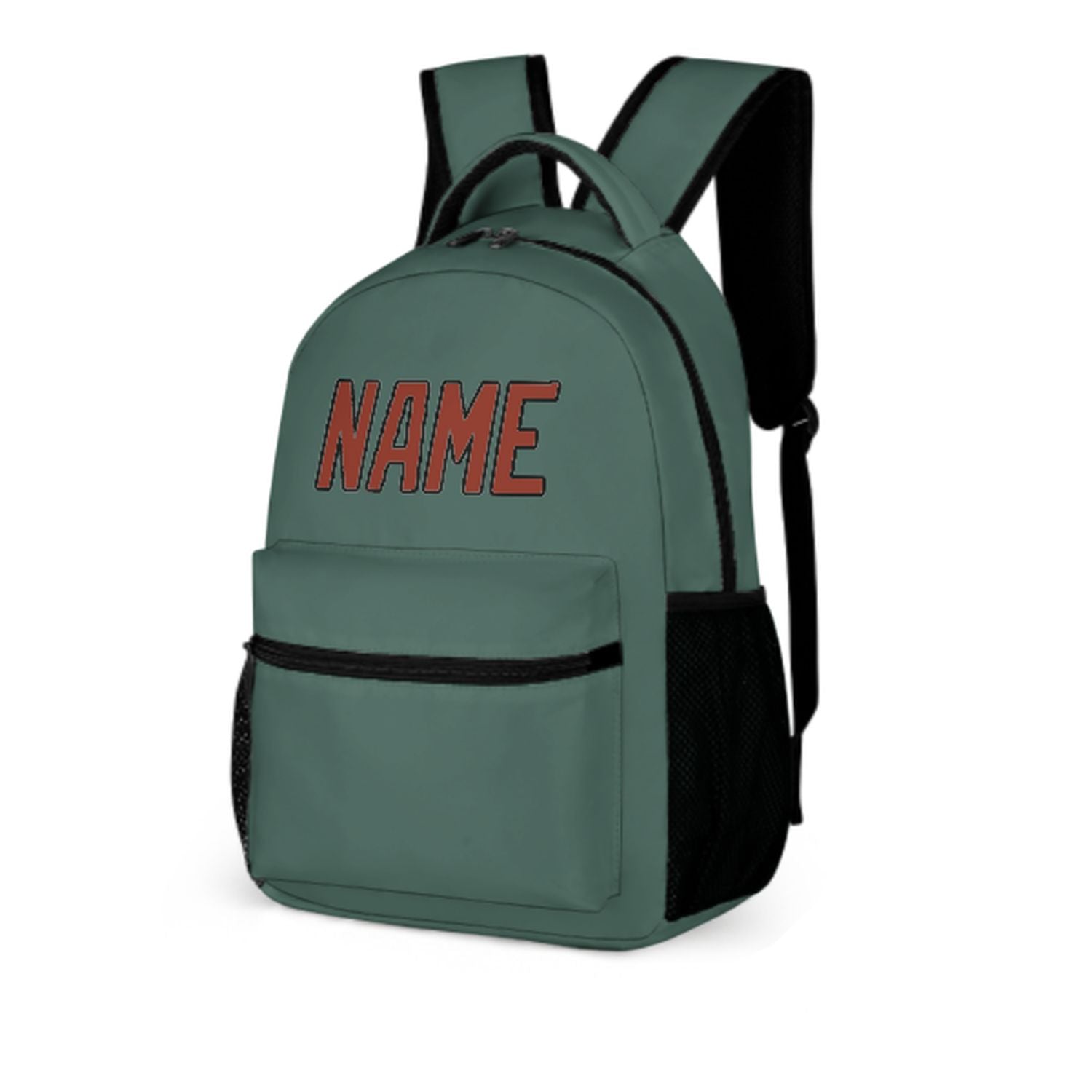Zaino per bambini personalizzato color verde acqua e corallo rosso