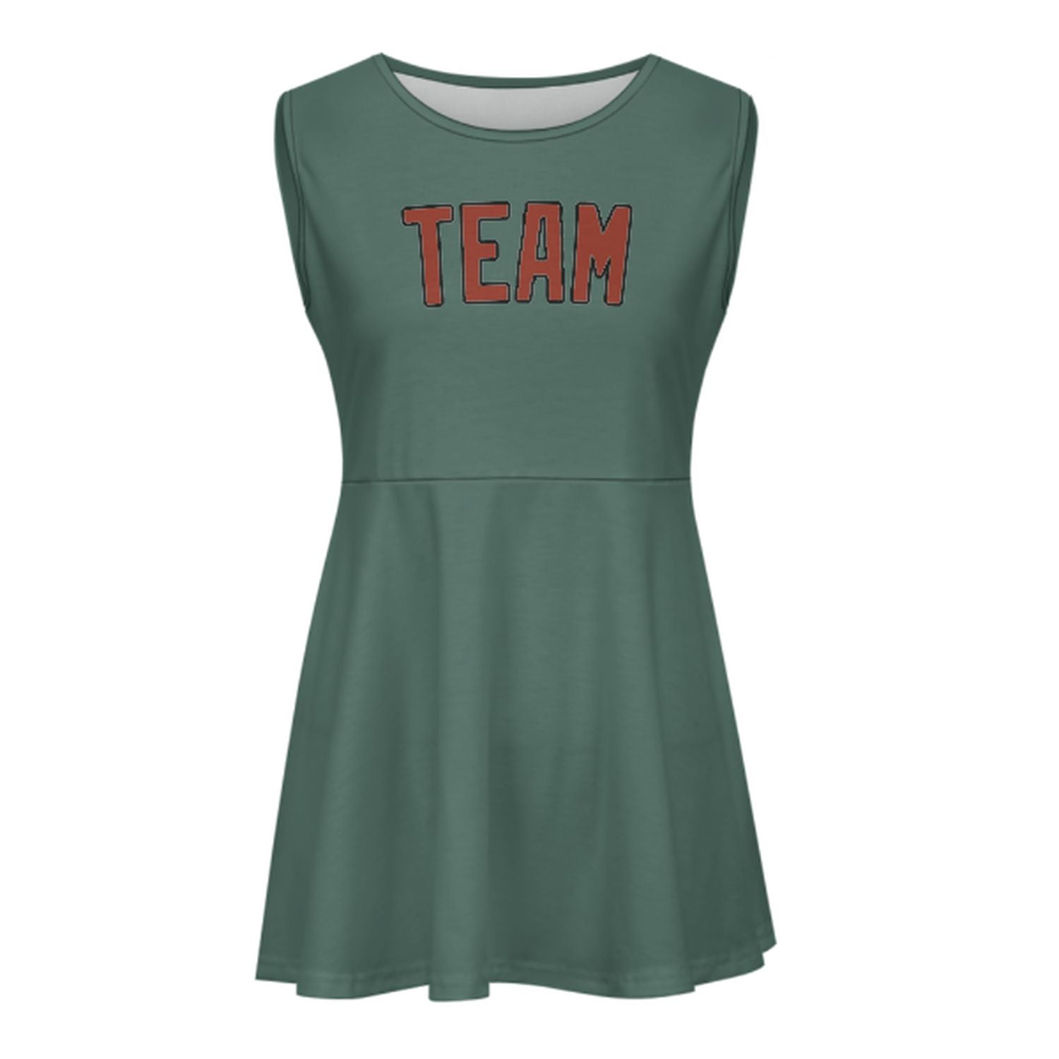 Abito da cheerleader color corallo verde acqua fatto su misura