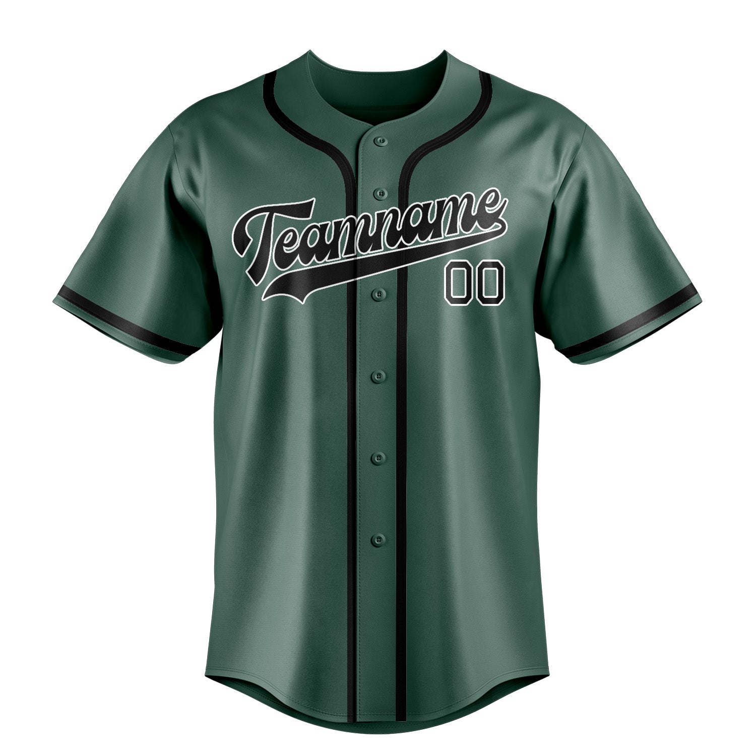 Benutzerdefiniertes Professionelles Blaugrün Schwarz Baseballtrikot