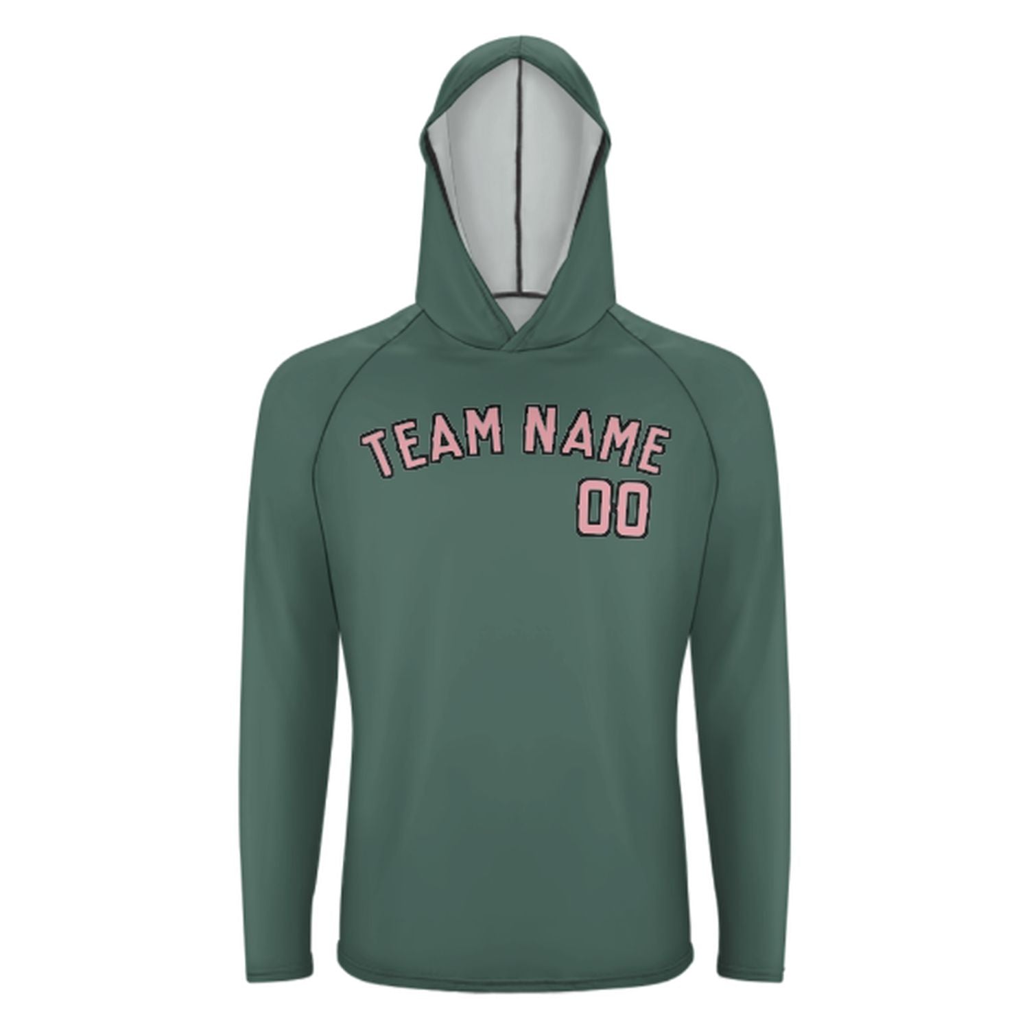 Na míru na míru modro-zelené růžové UV-hoodie