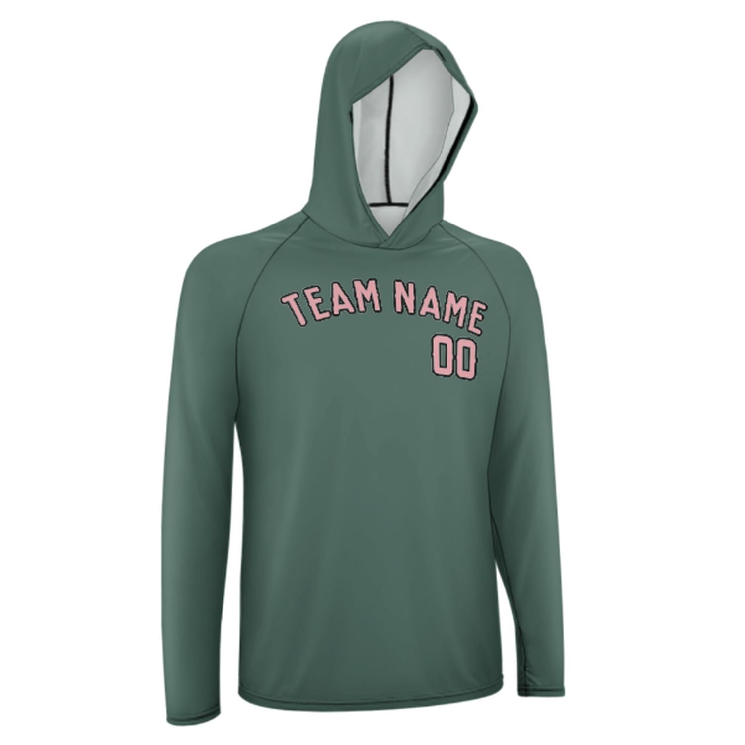Na míru na míru modro-zelené růžové UV-hoodie