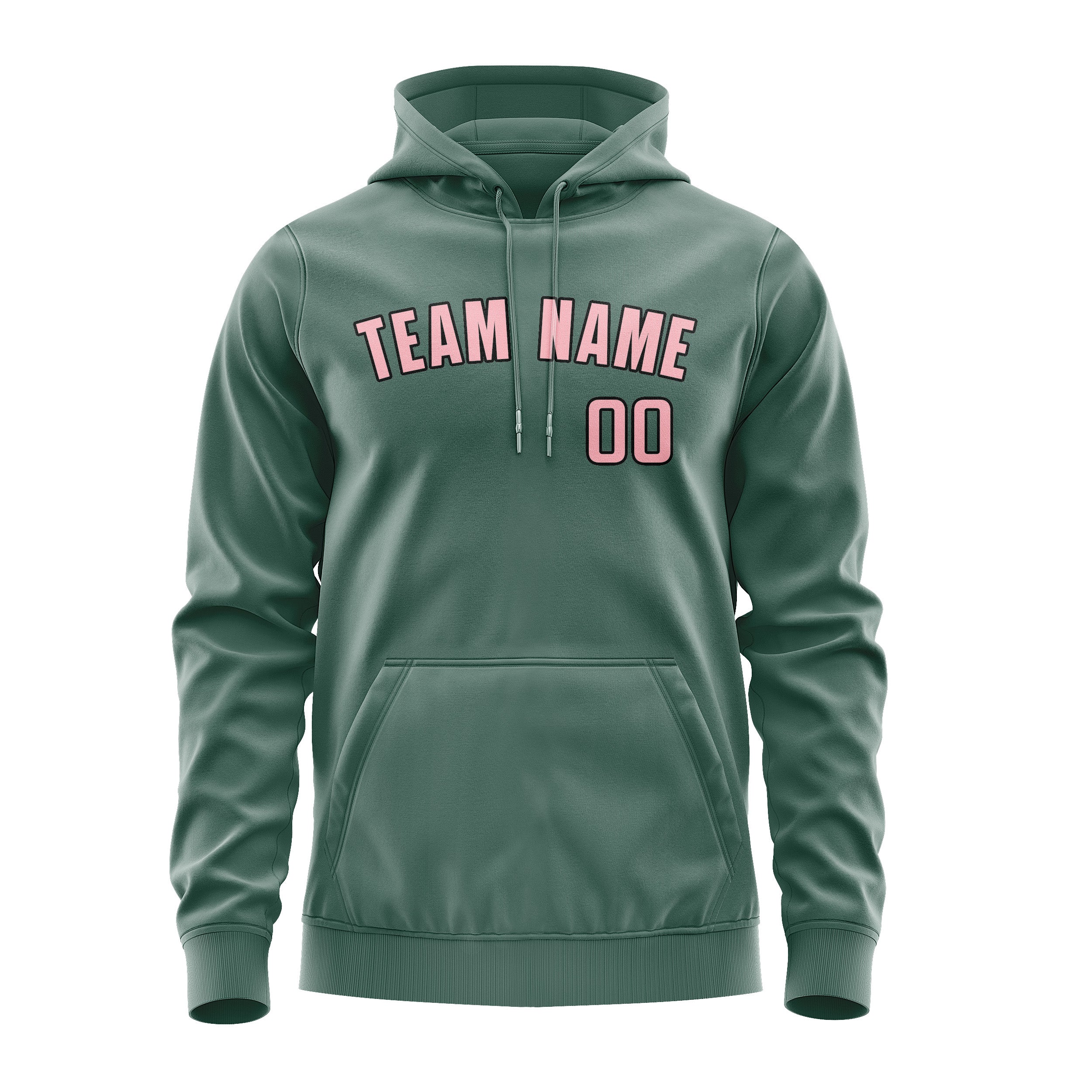 Felpa con cappuccio rosa turchese personalizzata