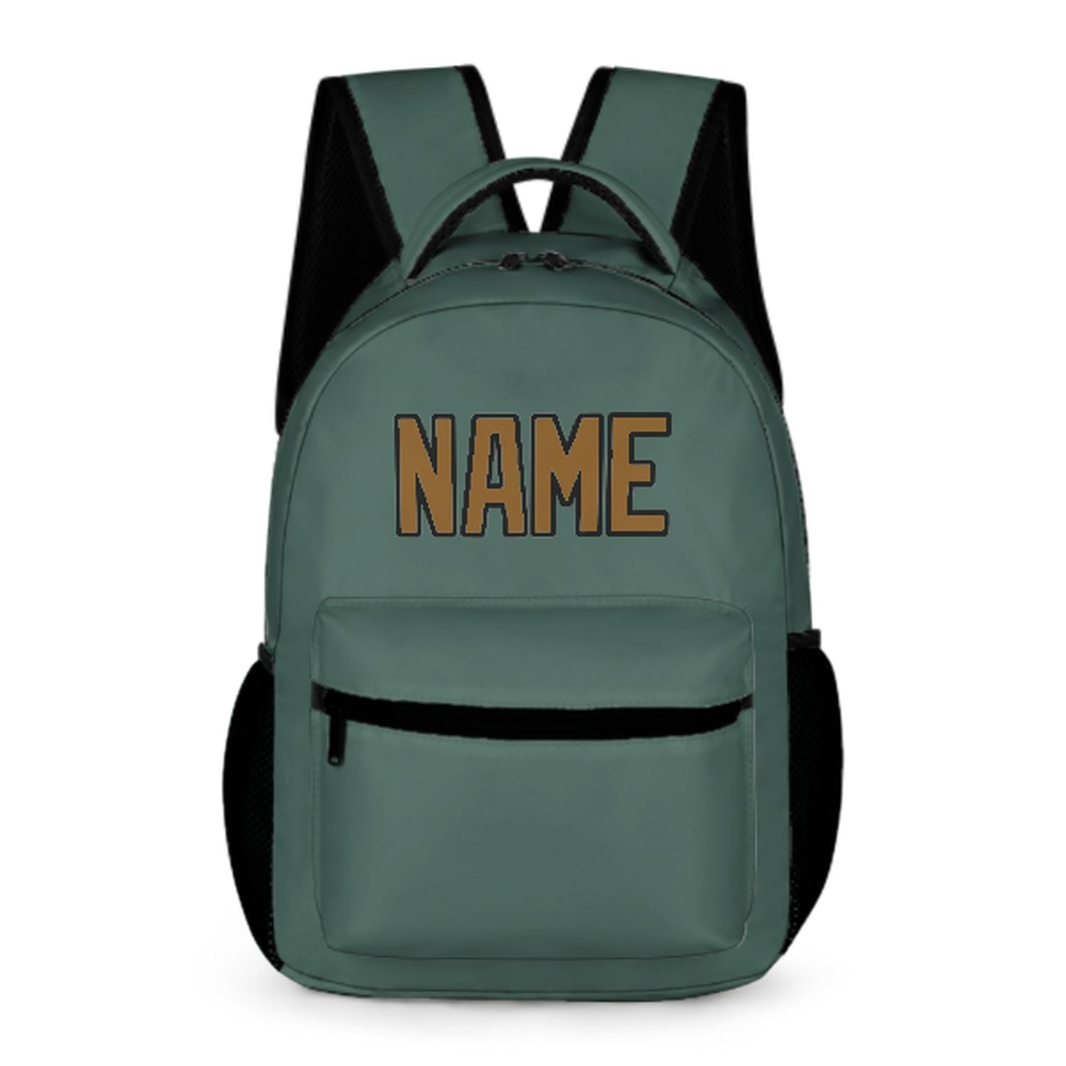 Zaino per bambini personalizzato color verde acqua e cachi