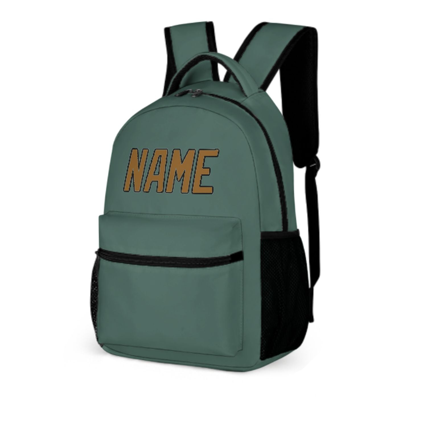 Zaino per bambini personalizzato color verde acqua e cachi