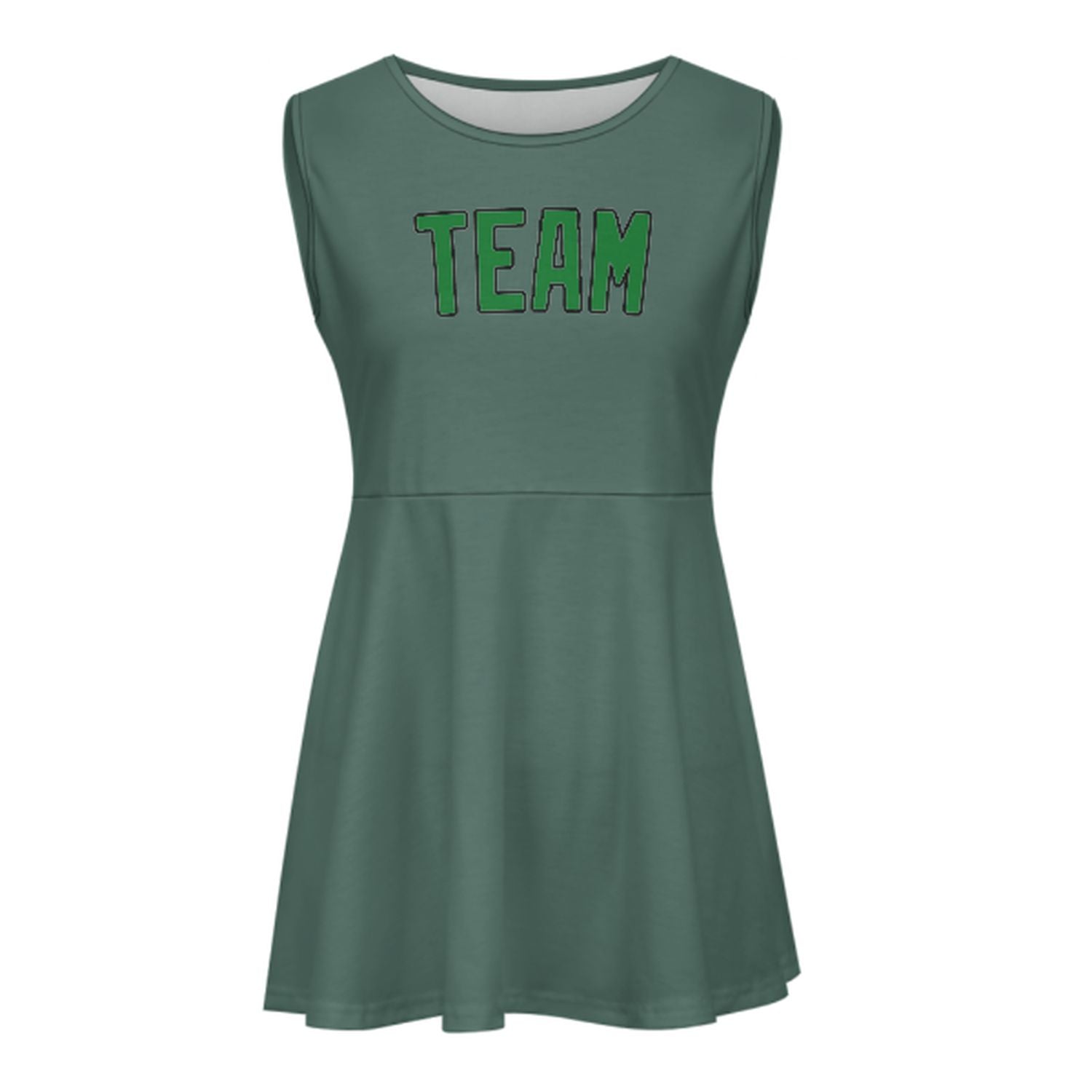 Abito da cheerleader verde smeraldo e verde acqua fatto su misura