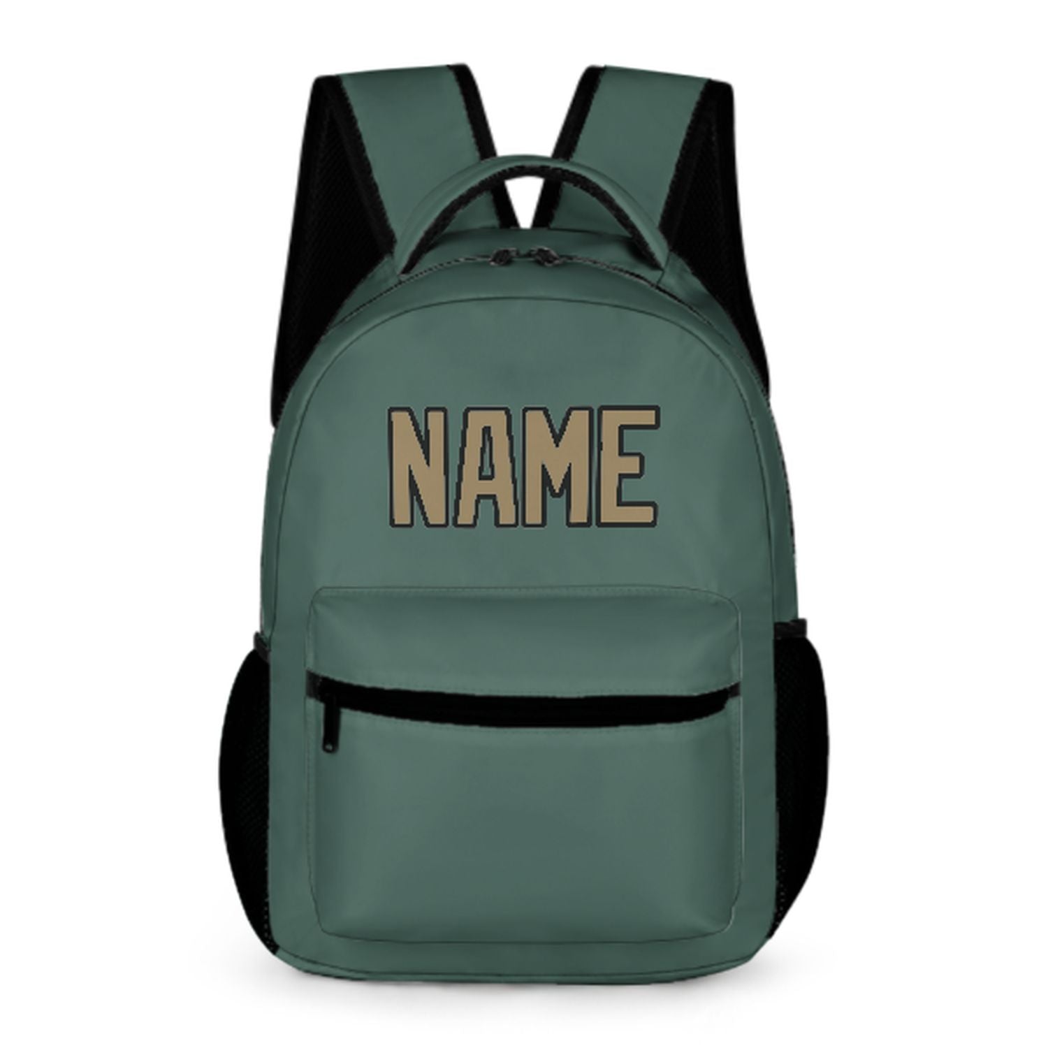 Zaino per bambini personalizzato color verde acqua e cachi chiaro