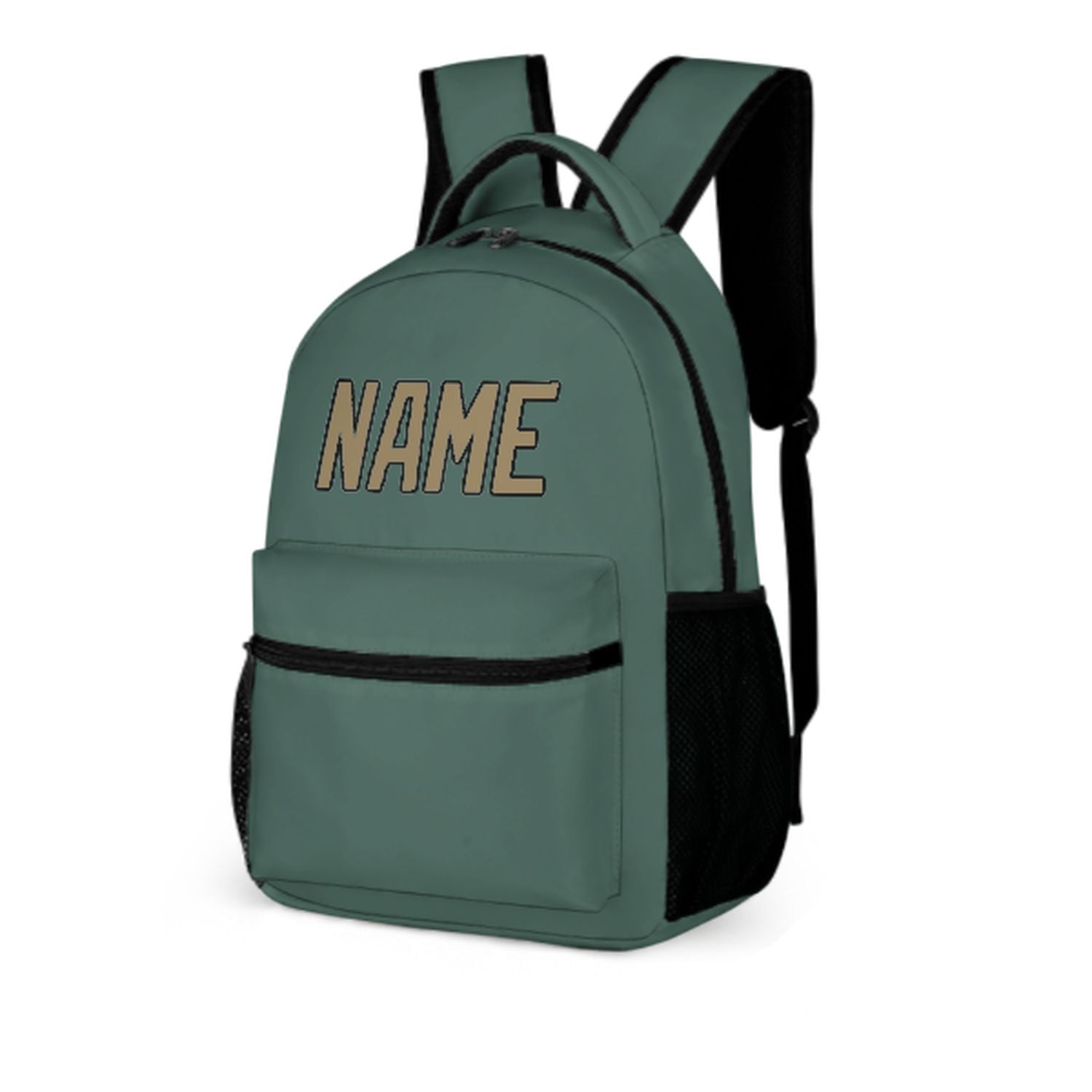 Zaino per bambini personalizzato color verde acqua e cachi chiaro