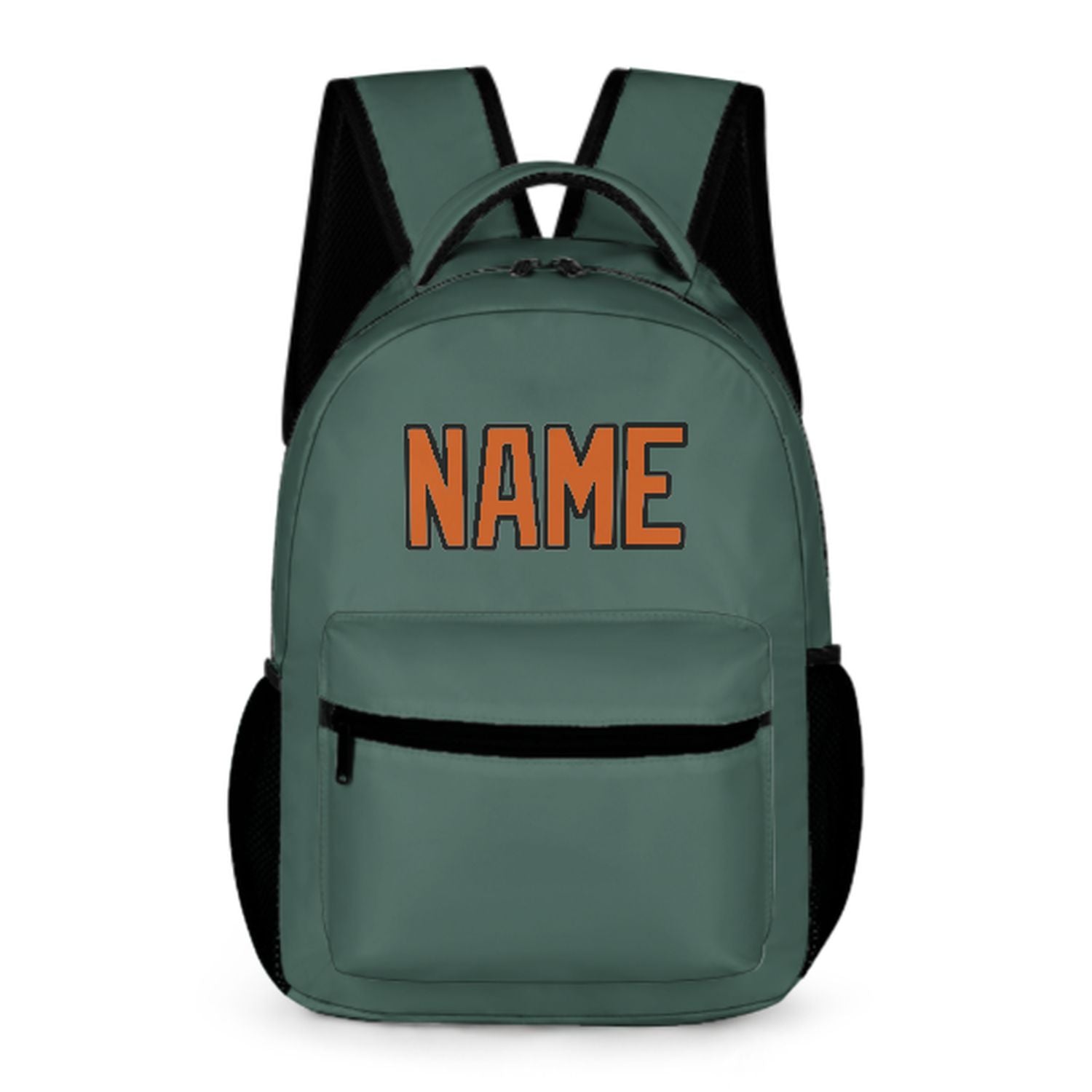 Zaino personalizzato per bambini color verde acqua e arancione