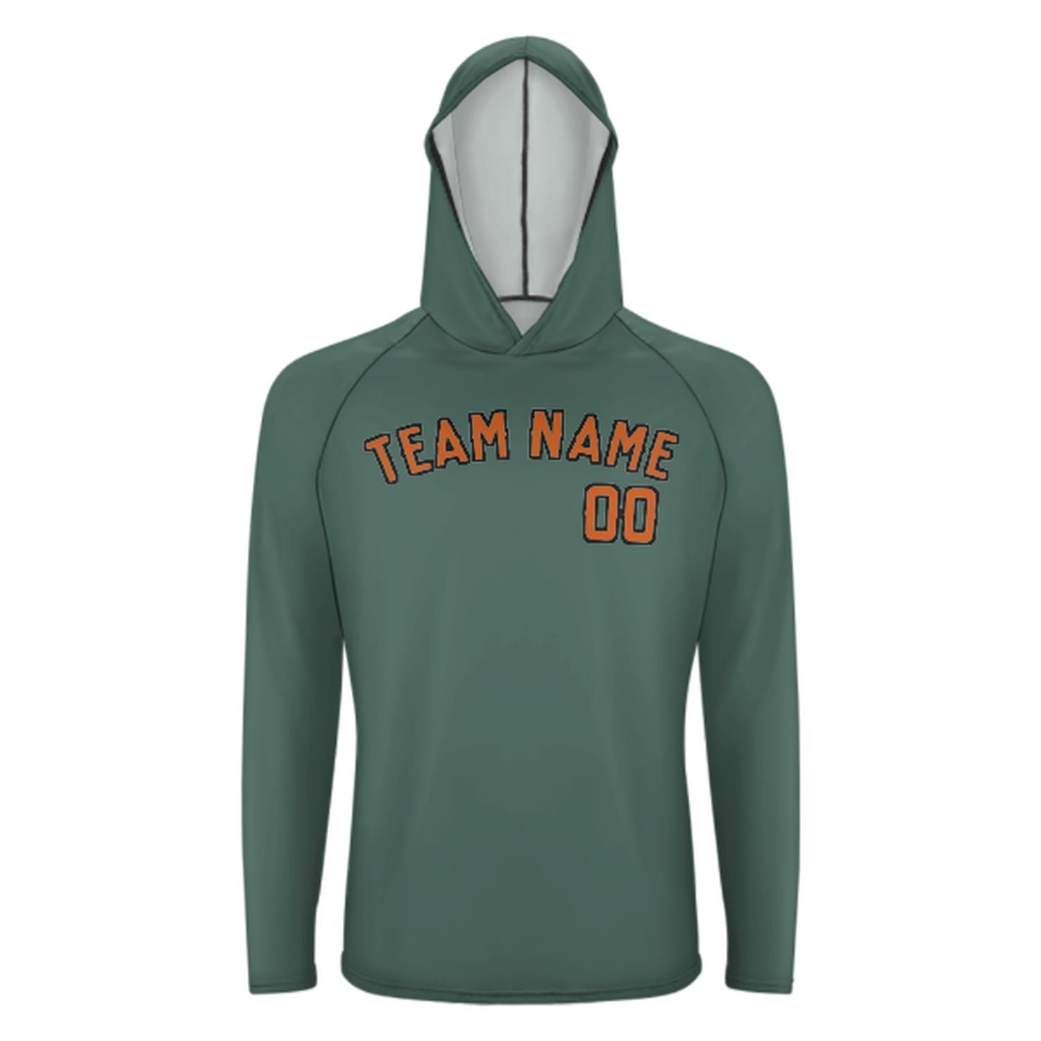 Na míru na míru modro-zelené pomerančové UV-hoodie