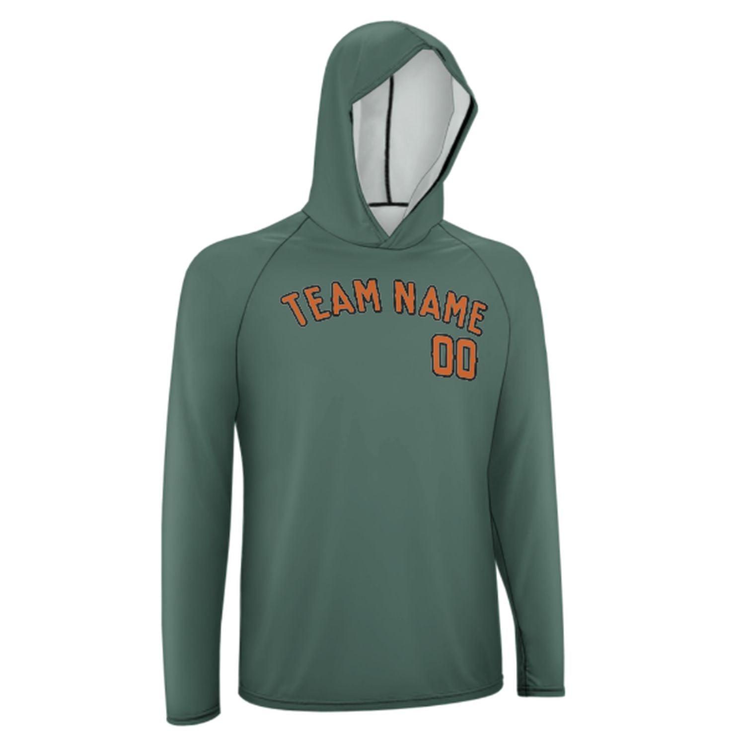 Na míru na míru modro-zelené pomerančové UV-hoodie