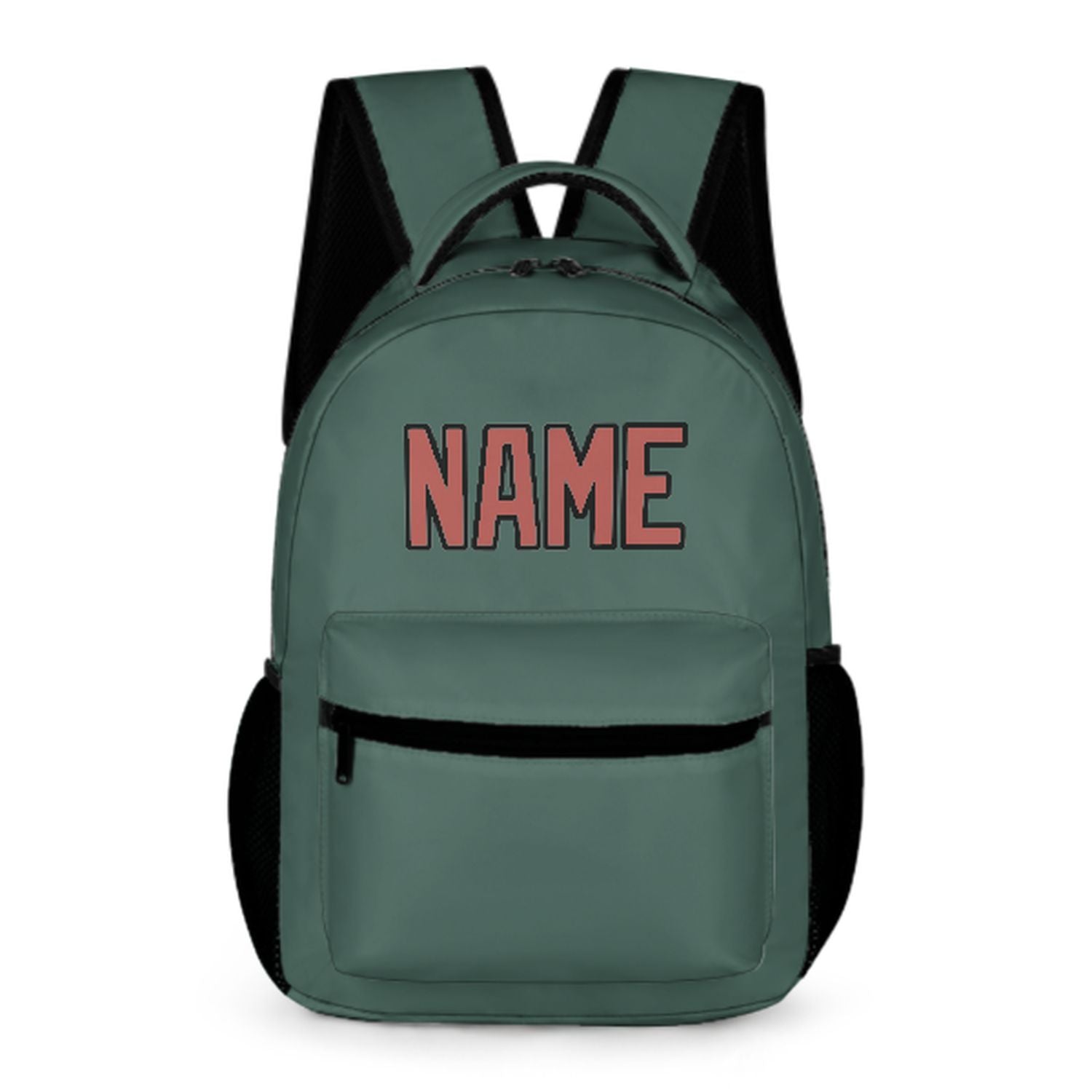 Zaino per bambini personalizzato color verde acqua e rame e rosa