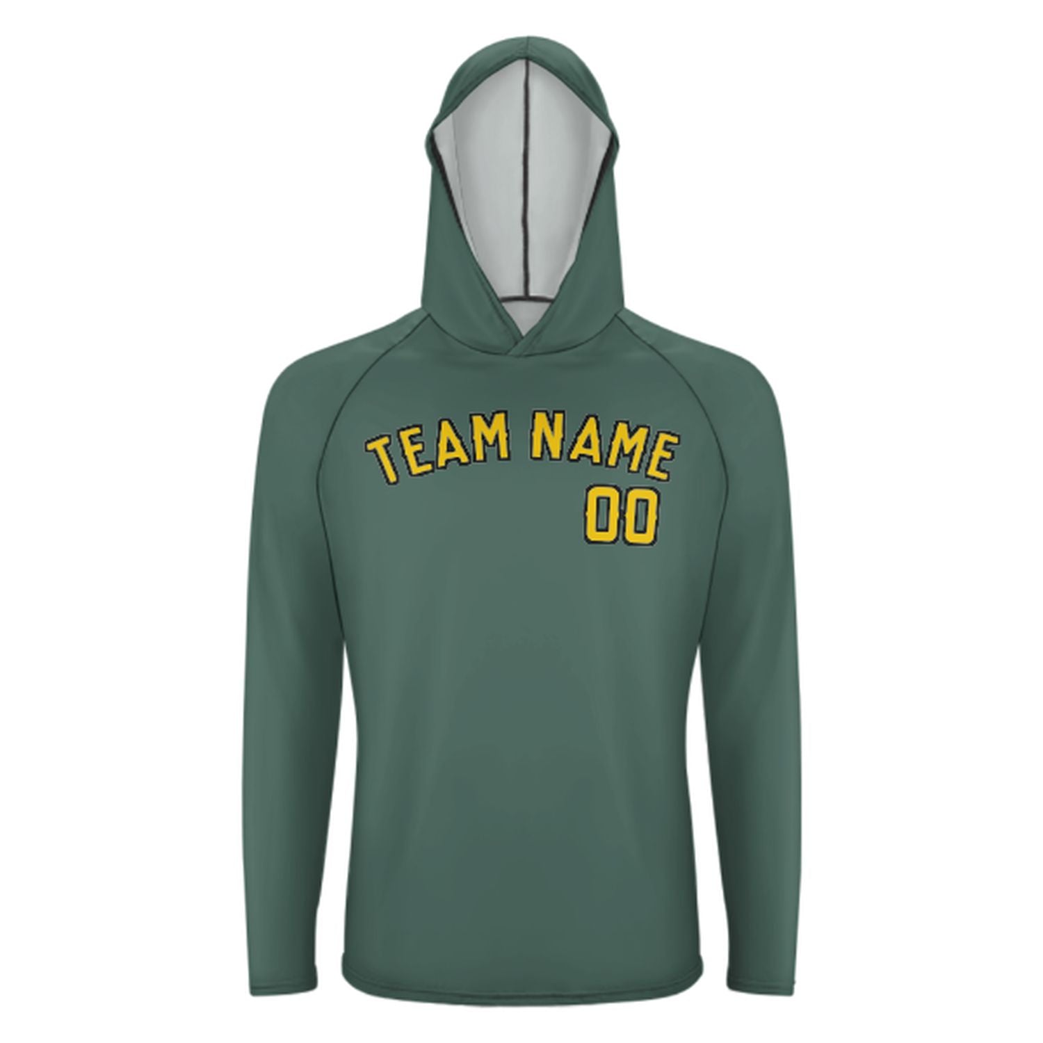 Na míru na míru modro-zelené zlaté UV-hoodie