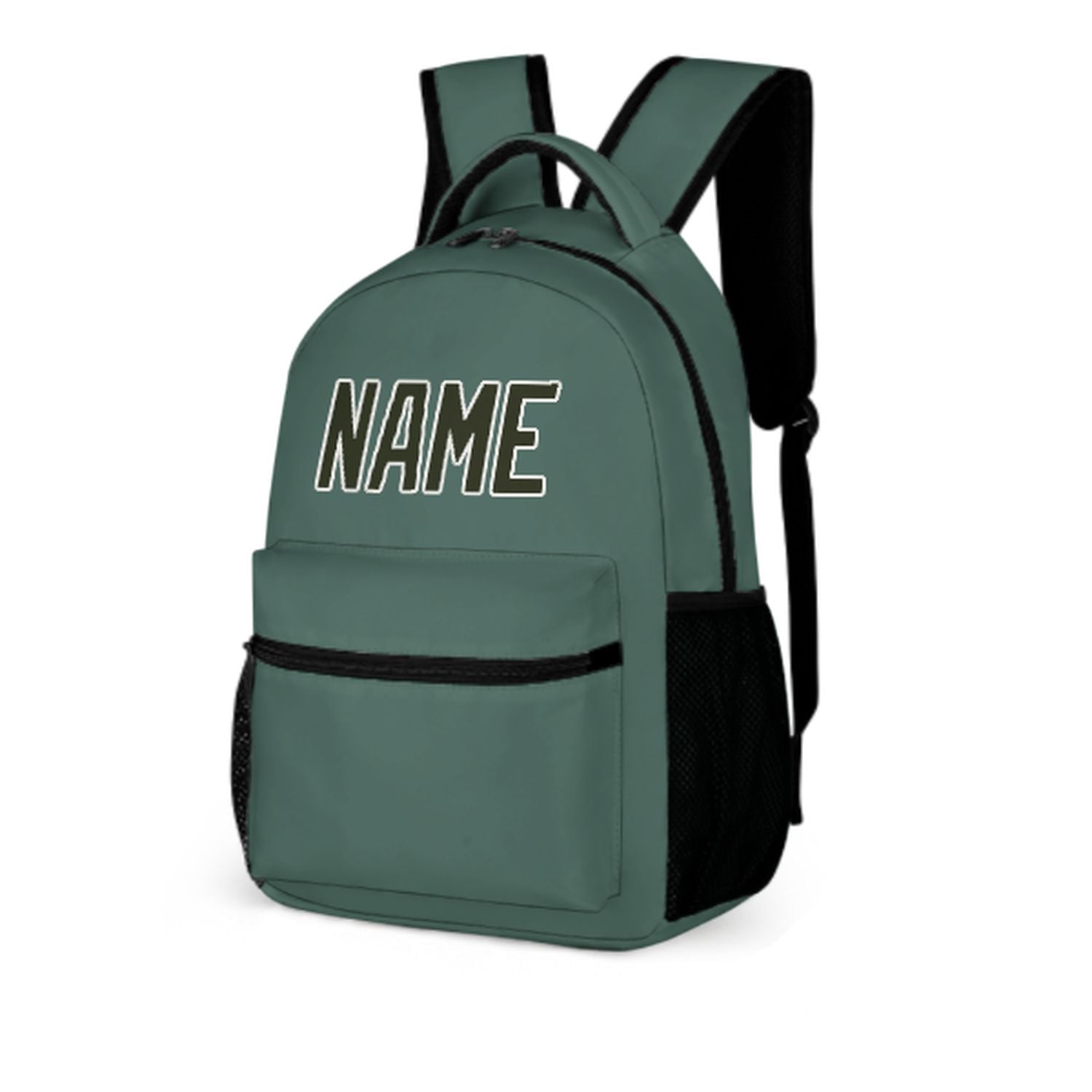 Zaino per bambini personalizzato color verde acqua scuro e verde oliva