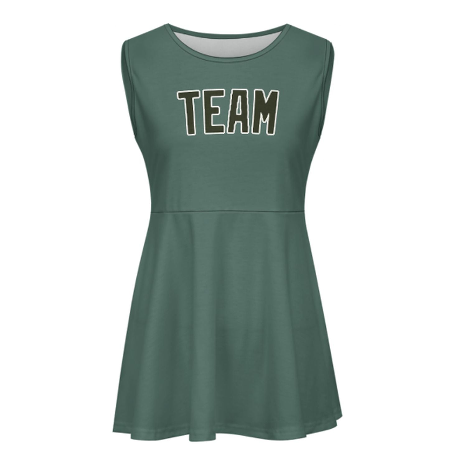 Abito da cheerleader personalizzato verde acqua verde oliva scuro