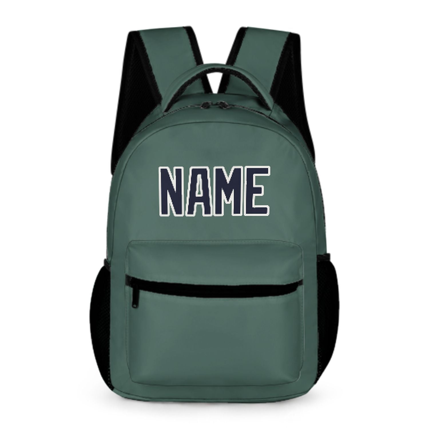 Zaino per bambini personalizzato color blu acciaio e verde acqua