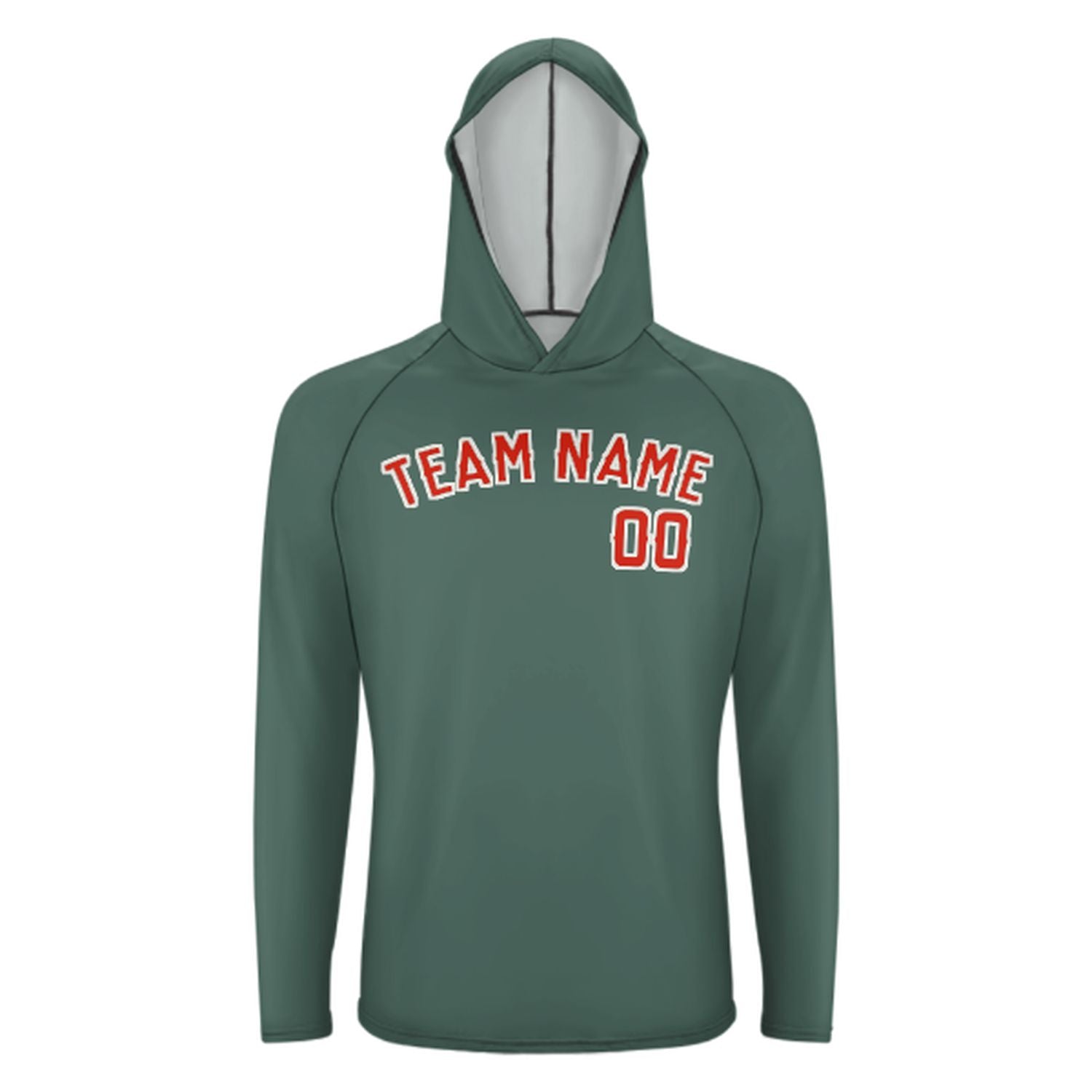 Na míru na míru modro-zelené oranžově červené UV-hoodie
