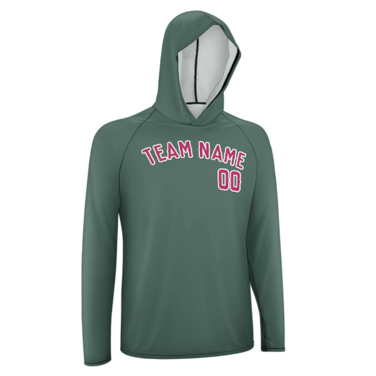 Na míru na míru modro-zelené růžové UV-hoodie
