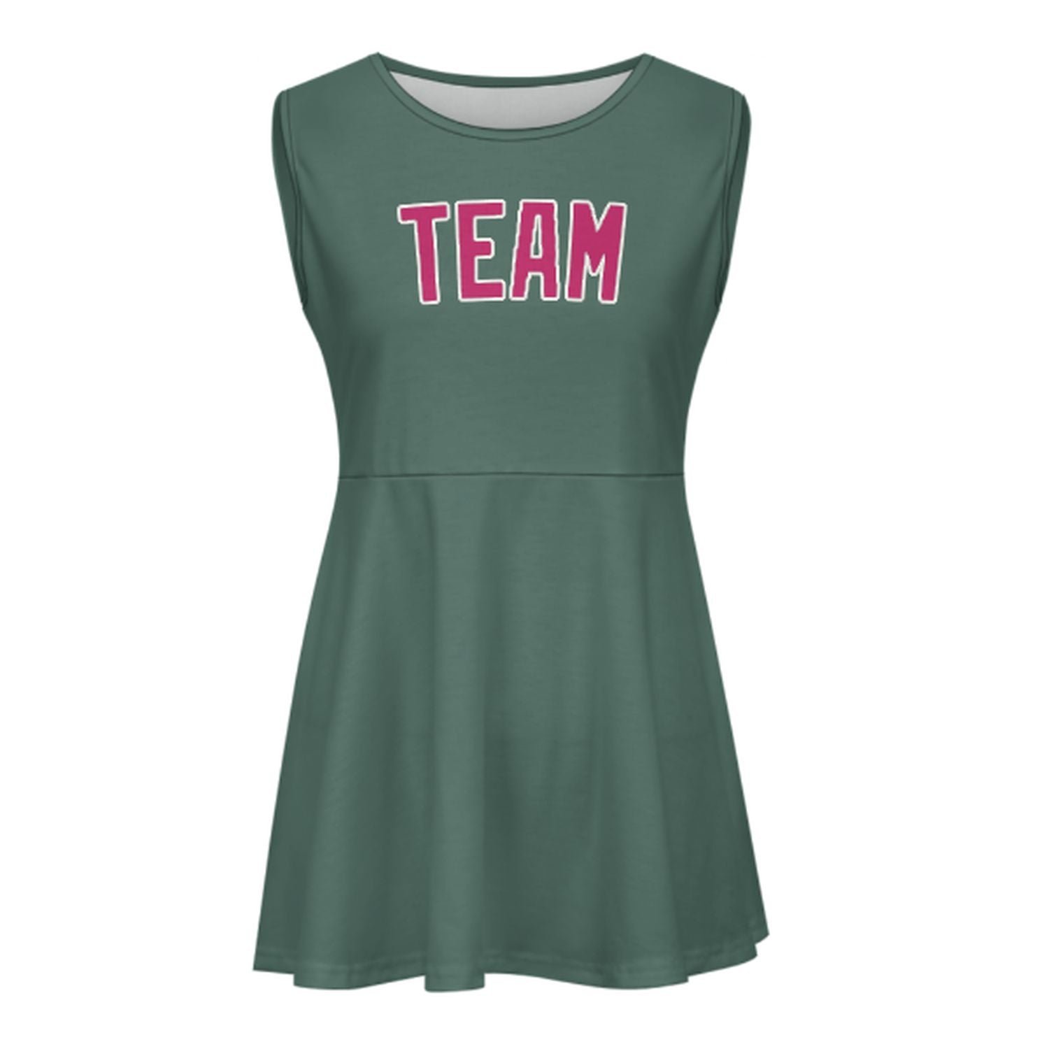 Abito da cheerleader rosa-verde acqua fatto su misura