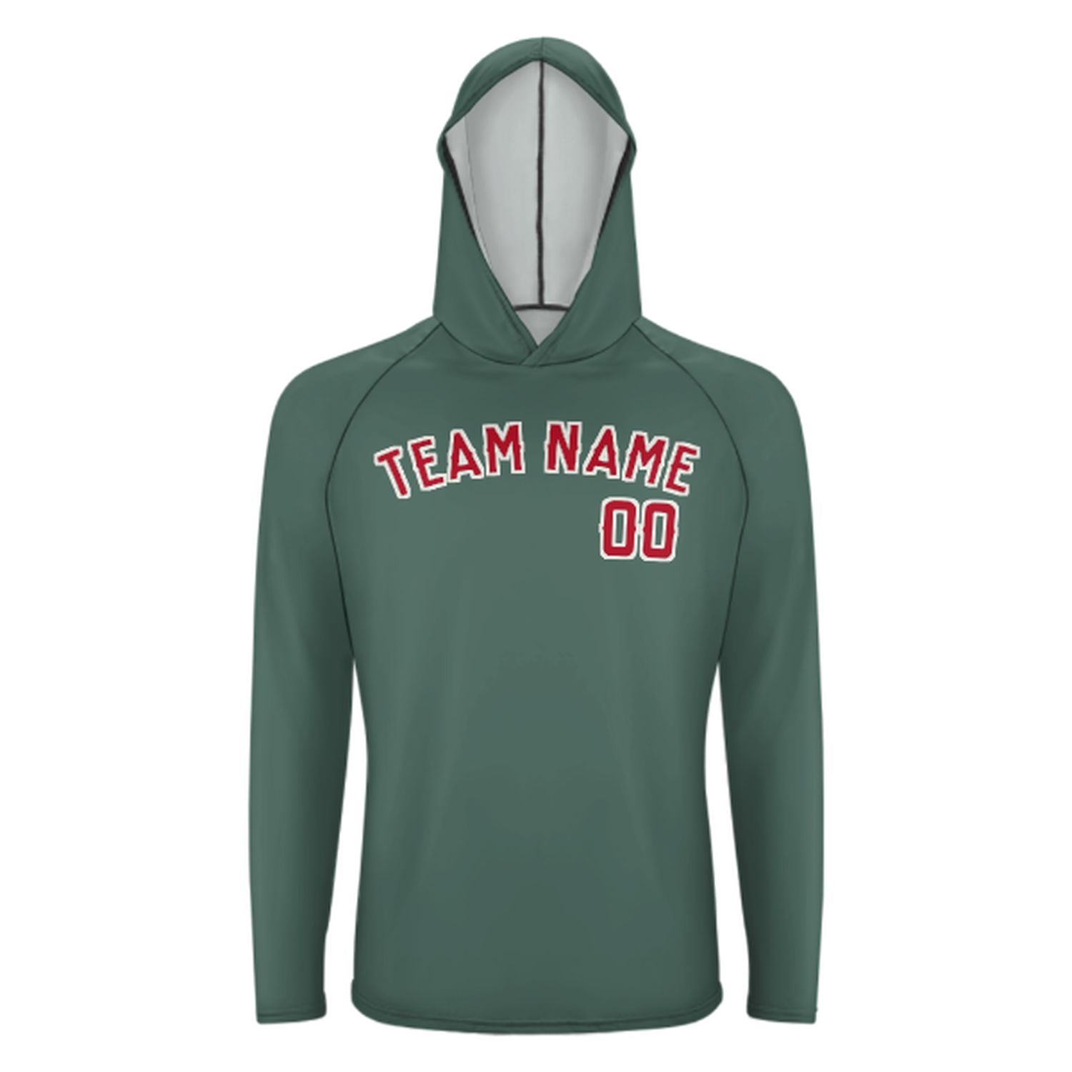 Na míru na míru modro-zelené červené UV-hoodie