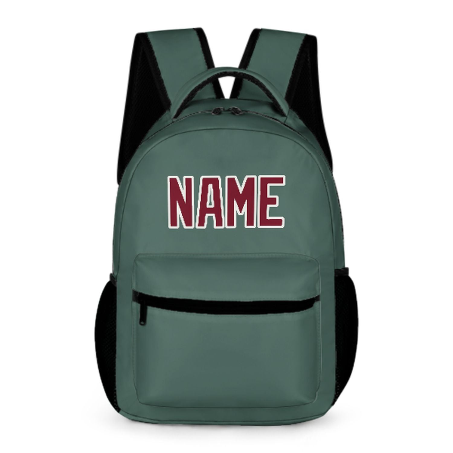 Zaino per bambini personalizzato color verde acqua e cremisi