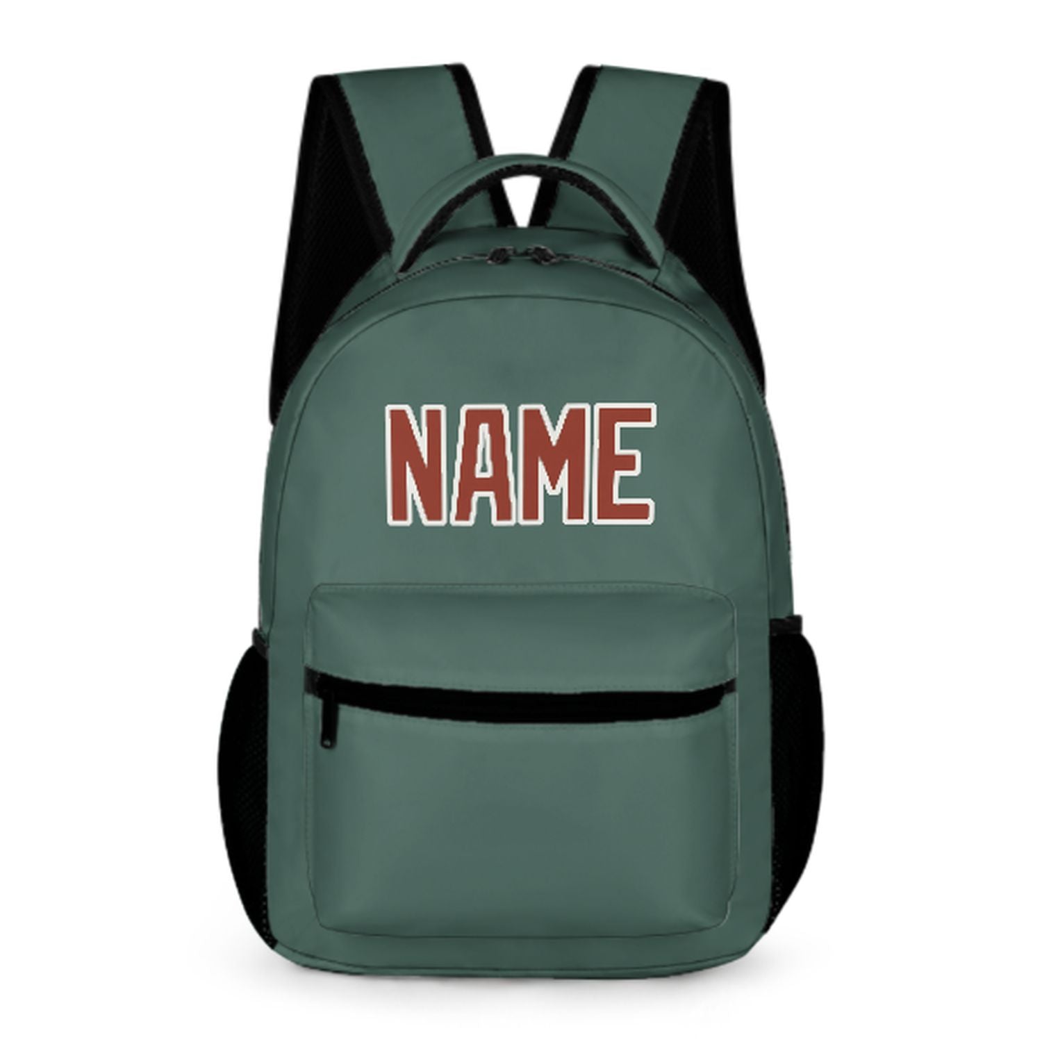 Zaino per bambini personalizzato color verde acqua e corallo rosso