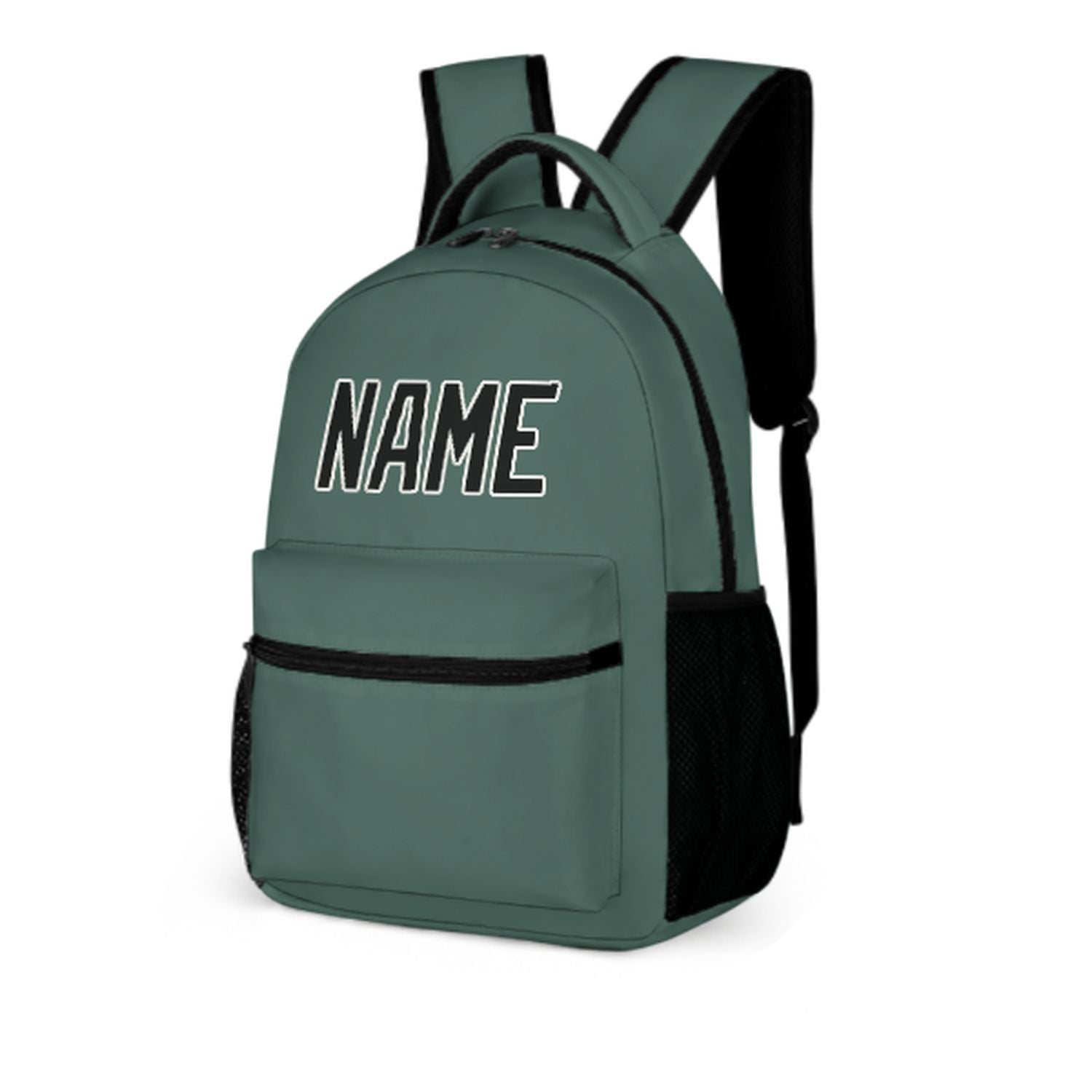 Zaino personalizzato per bambini color verde acqua e nero