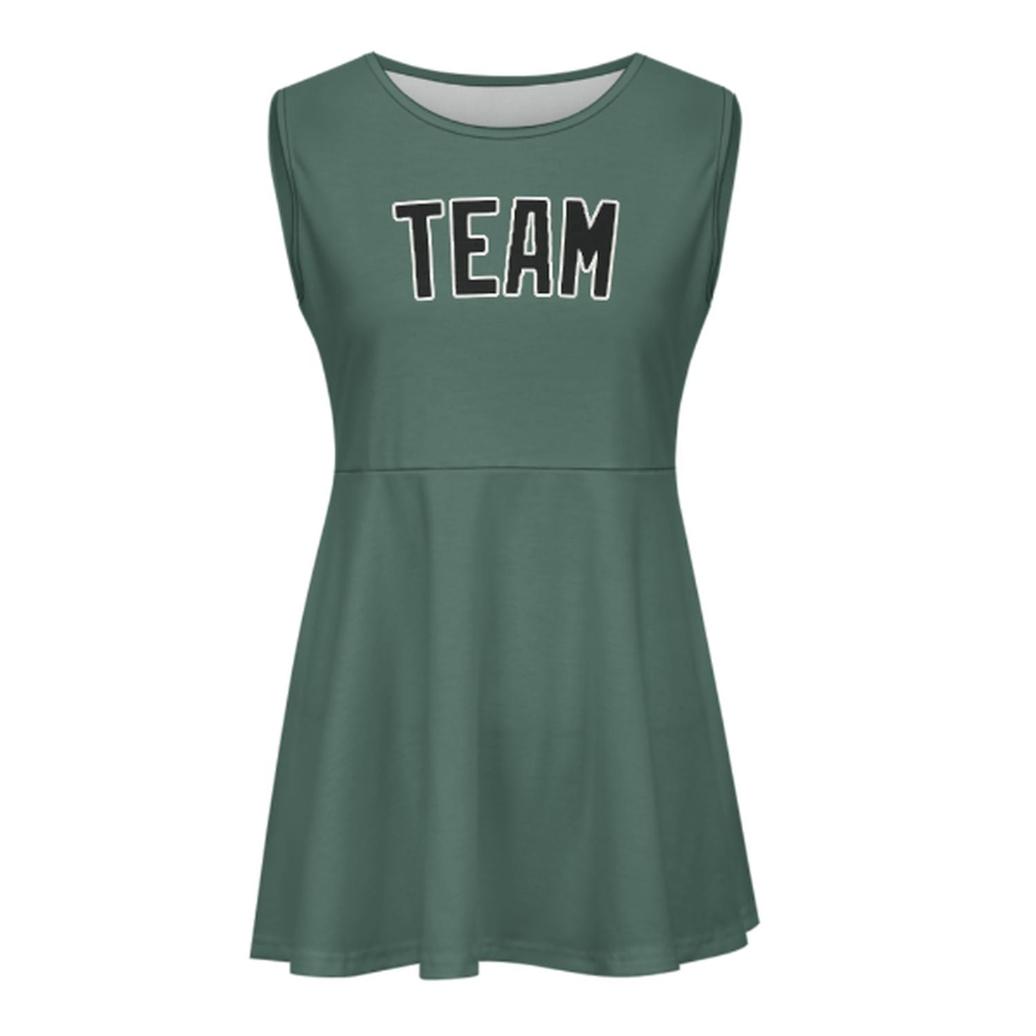 Abito da cheerleader nero verde acqua personalizzato