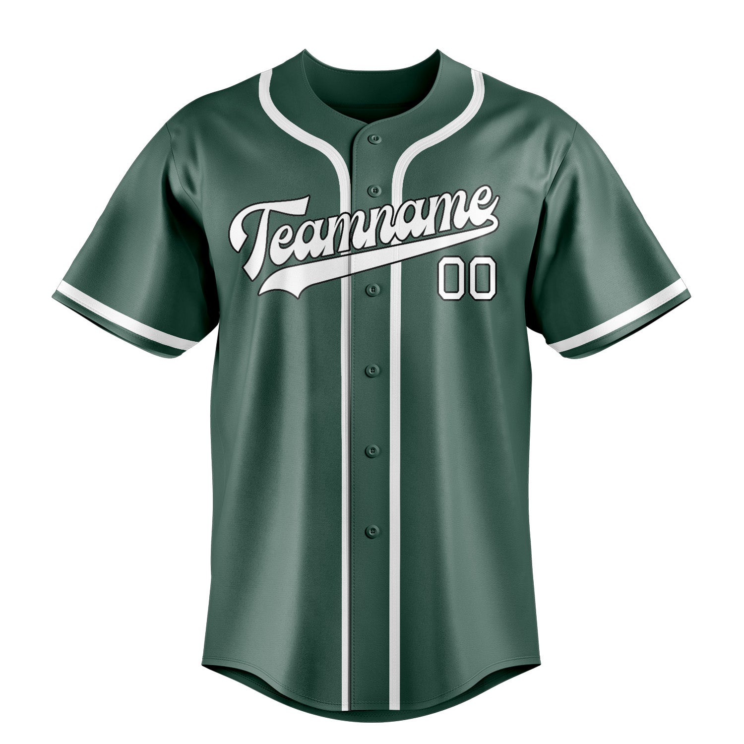 Benutzerdefiniertes Professionelles Blaugrün Weiß Baseballtrikot