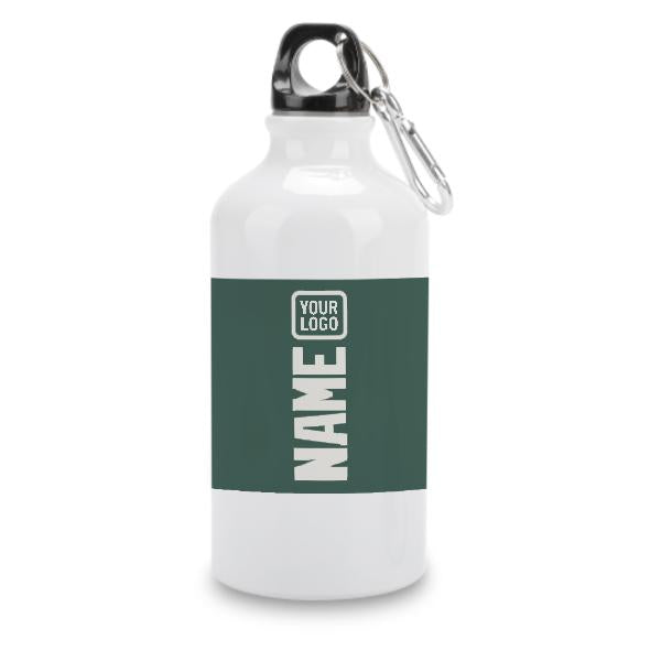 Maßgeschneidertes Blaugrün Weiß Sportflasche