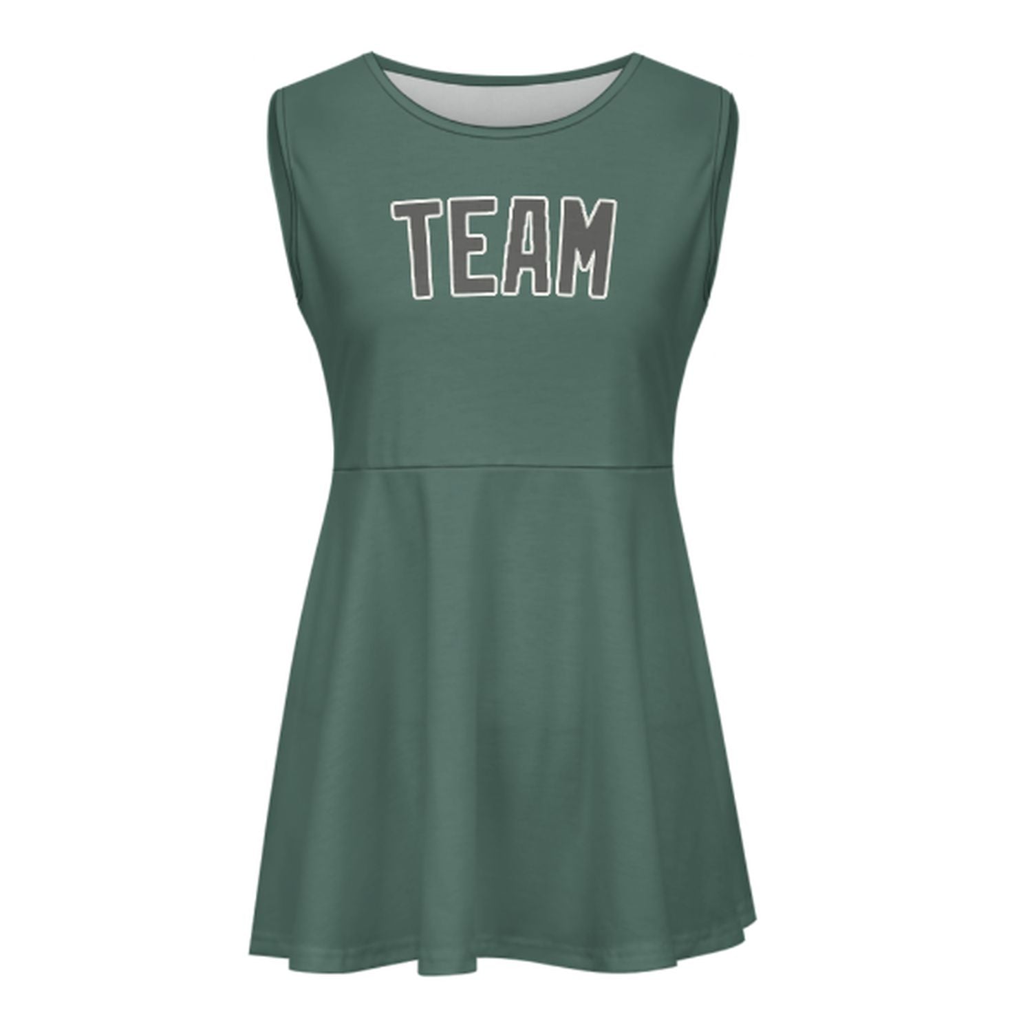 Abito da cheerleader grigio scuro verde acqua su misura